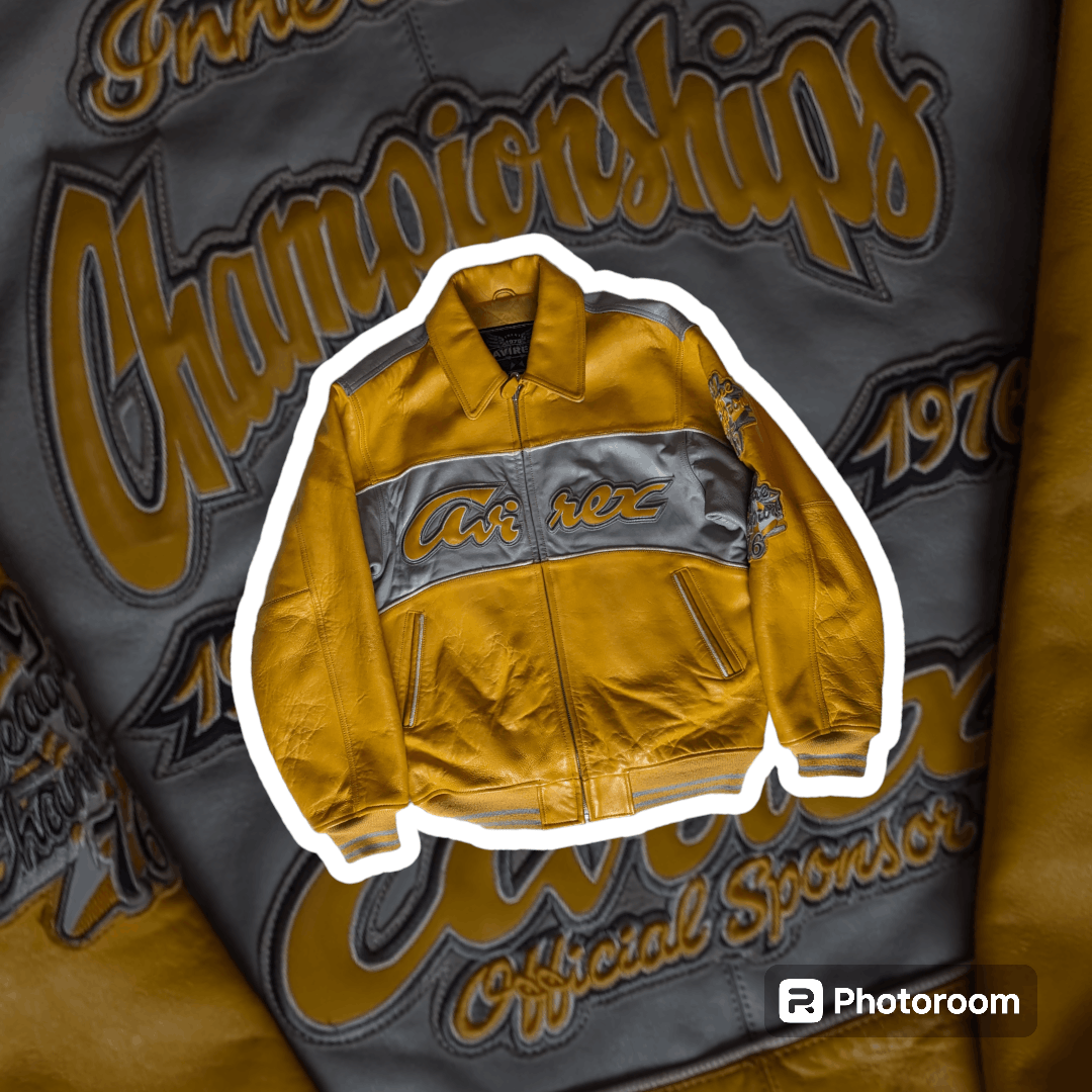 Vintage avirex inner city champions leather varsity jacket