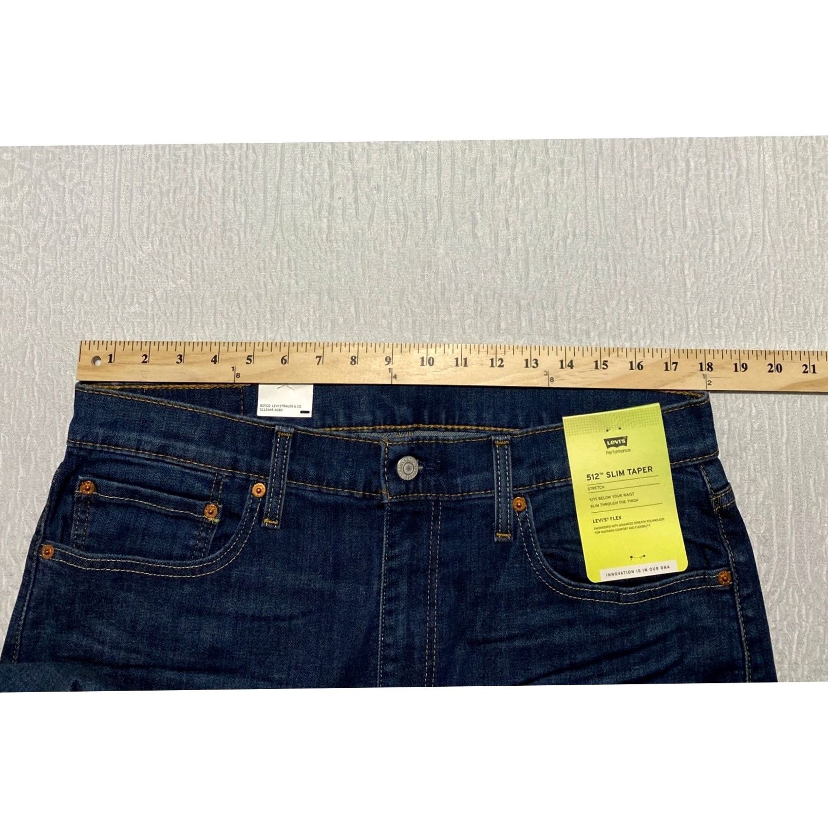 Levi's Levi's Jeans 512 Slim Taper 36x32 Dark Wash Blue Flex Stretch Denim 5-Pocket Mens Size US 36 / EU 52 - 3 Thumbnail