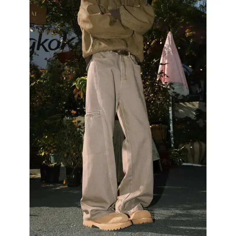 Japanese Brand Retro loose straight leg wide leg jeans Size US 32 / EU 48 - 4 Thumbnail