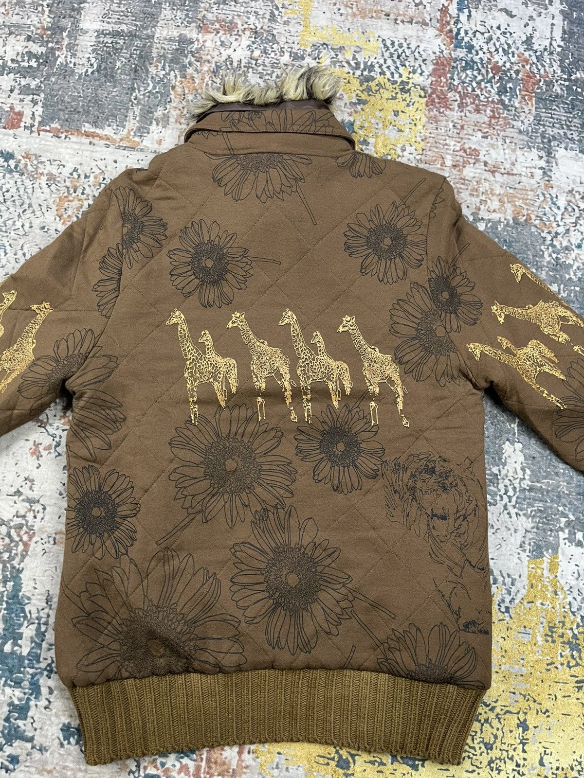 Japanese Brand Hype🔥Scolar Safari Golden Print Fur Jacket Size US S / EU 44-46 / 1 - 2 Thumbnail