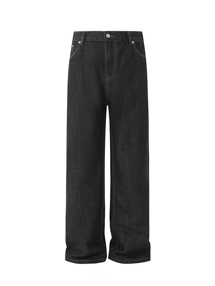 Japanese Brand × Jean Retro black loose wide leg straight leg jeans Size US 32 / EU 48 - 5 Thumbnail