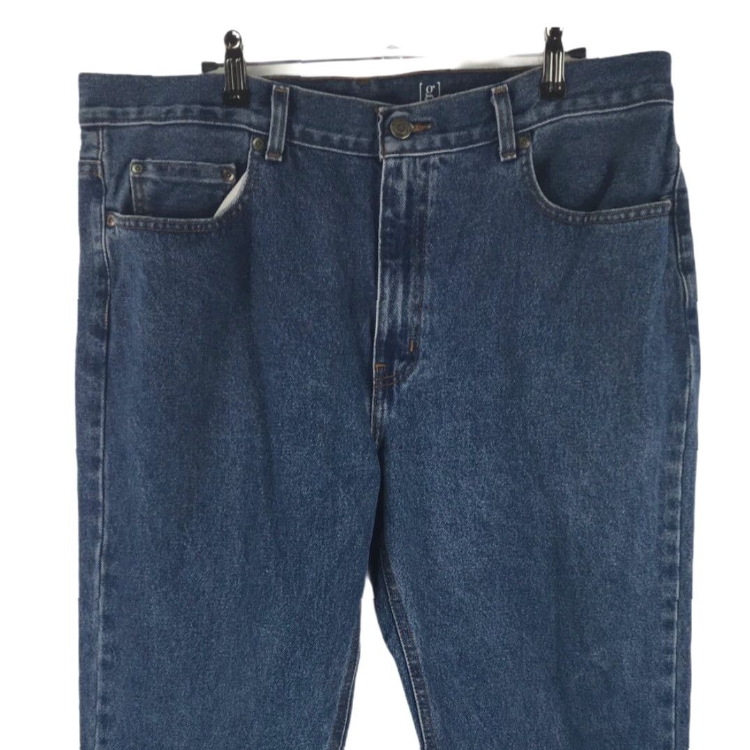 Lee Lee Mens George Classic Straight Denim Jeans Cotton Blue 36x34 Regular Medium Wash Mens Jeans Size US 36 / EU 52 - 2 Thumbnail