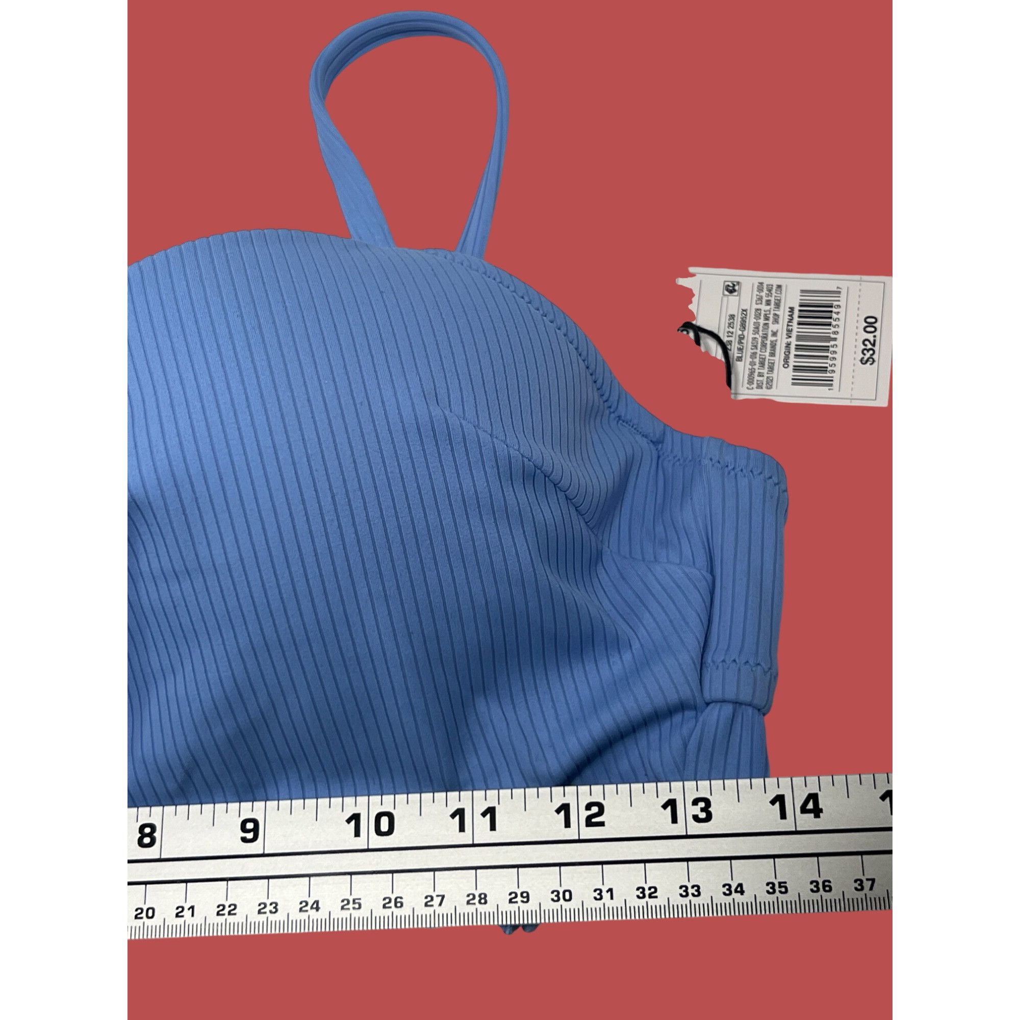 Other Shade & Shore - Women's lightly Lined Longline Ribbed Bikini Size ONE SIZE - 5 Thumbnail