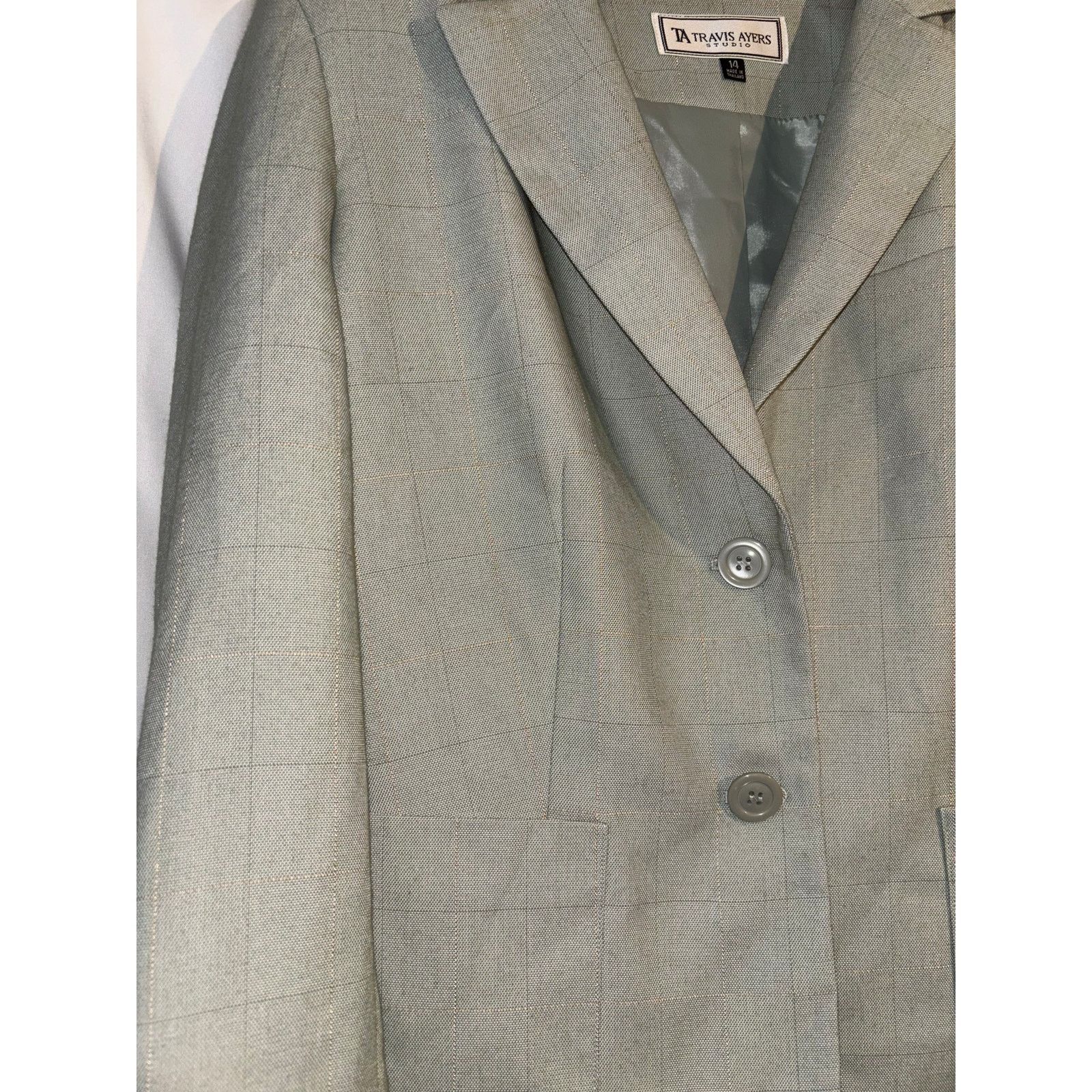 The Unbranded Brand Travis Ayers Mint Long Sleeve Blazer Size 14 - Large Size L / US 10 / IT 46 - 3 Thumbnail