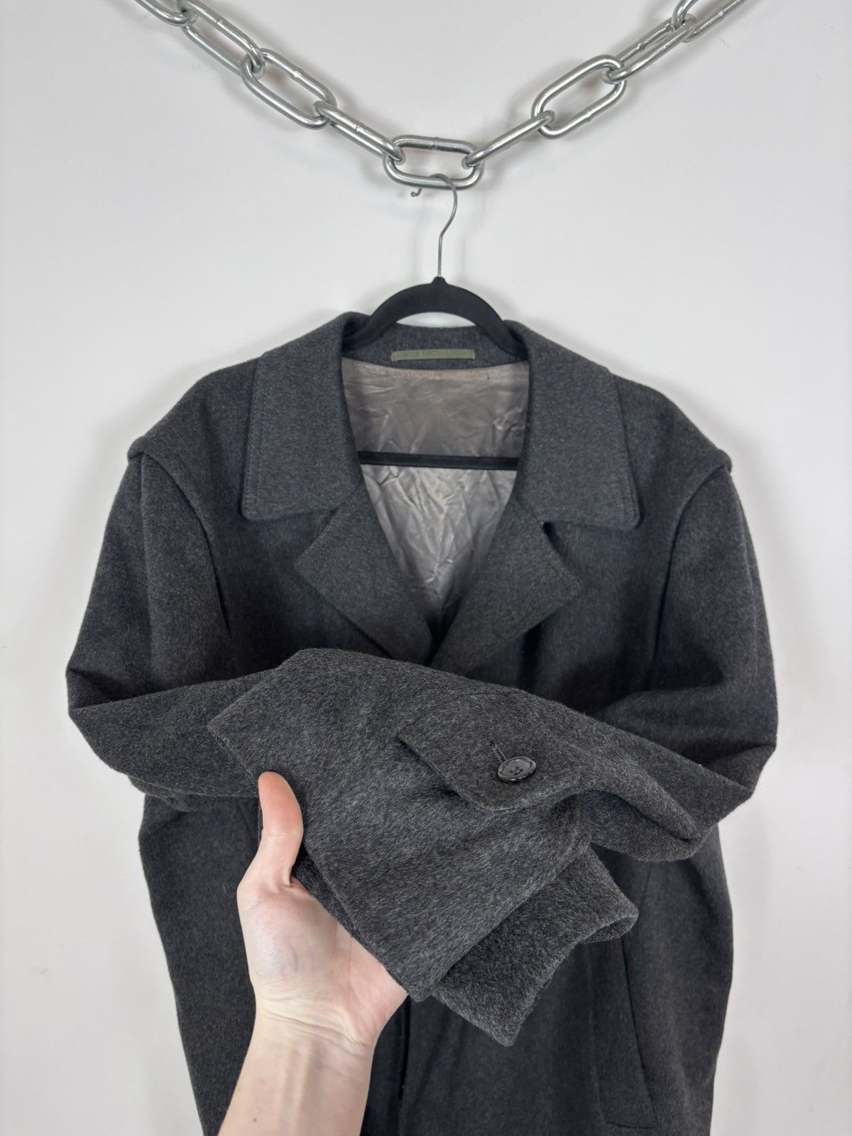 Other Vintage Austrian Tirol Loden Men’s Charcoal Gray Overcoat Size US XL / EU 56 / 4 - 9 Thumbnail