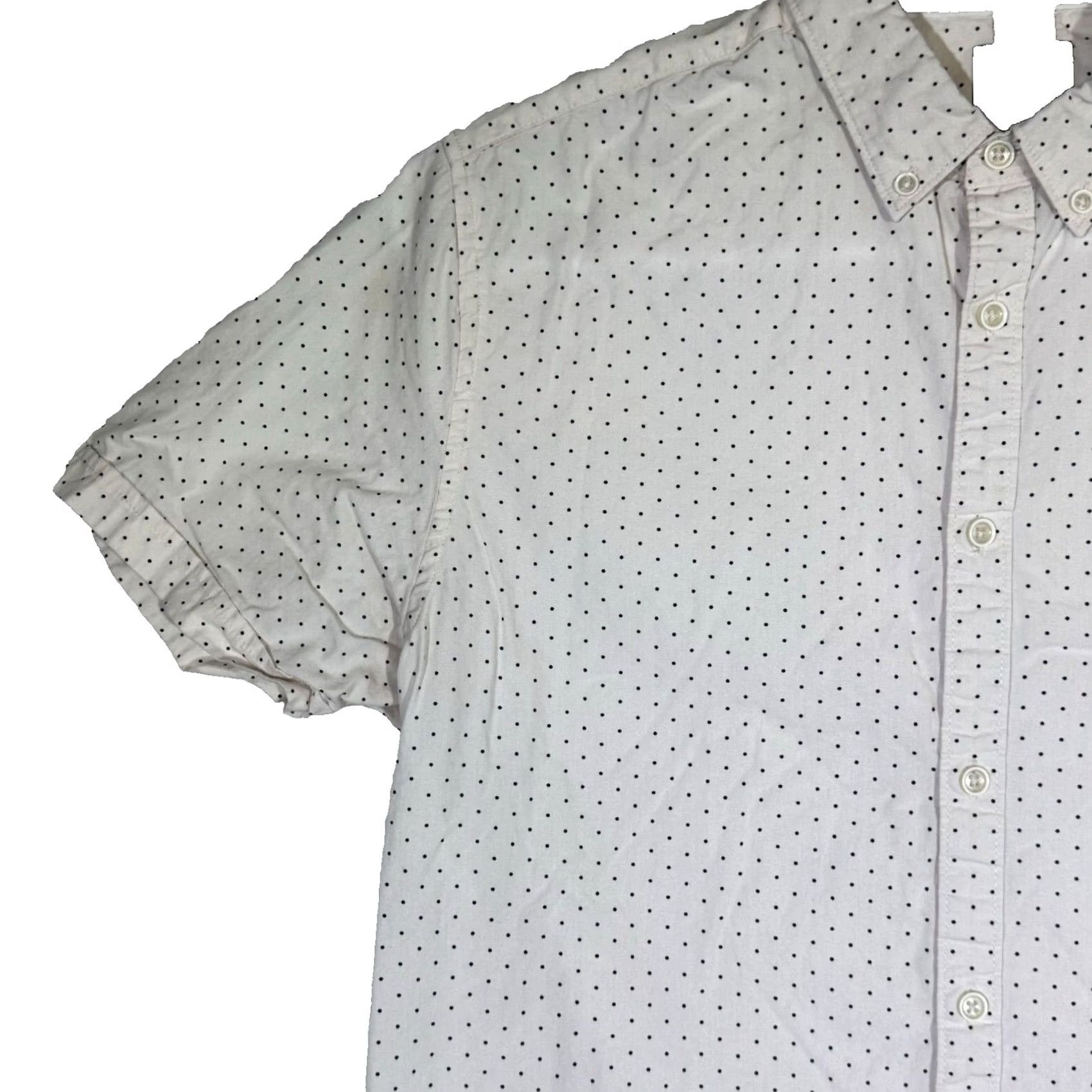 Vintage Cactus Shirt Mens L Ivory Man Men Cream Polka Dot Short Sleeve Slim Button Down Size Size US L / EU 52-54 / 3 - 4 Thumbnail