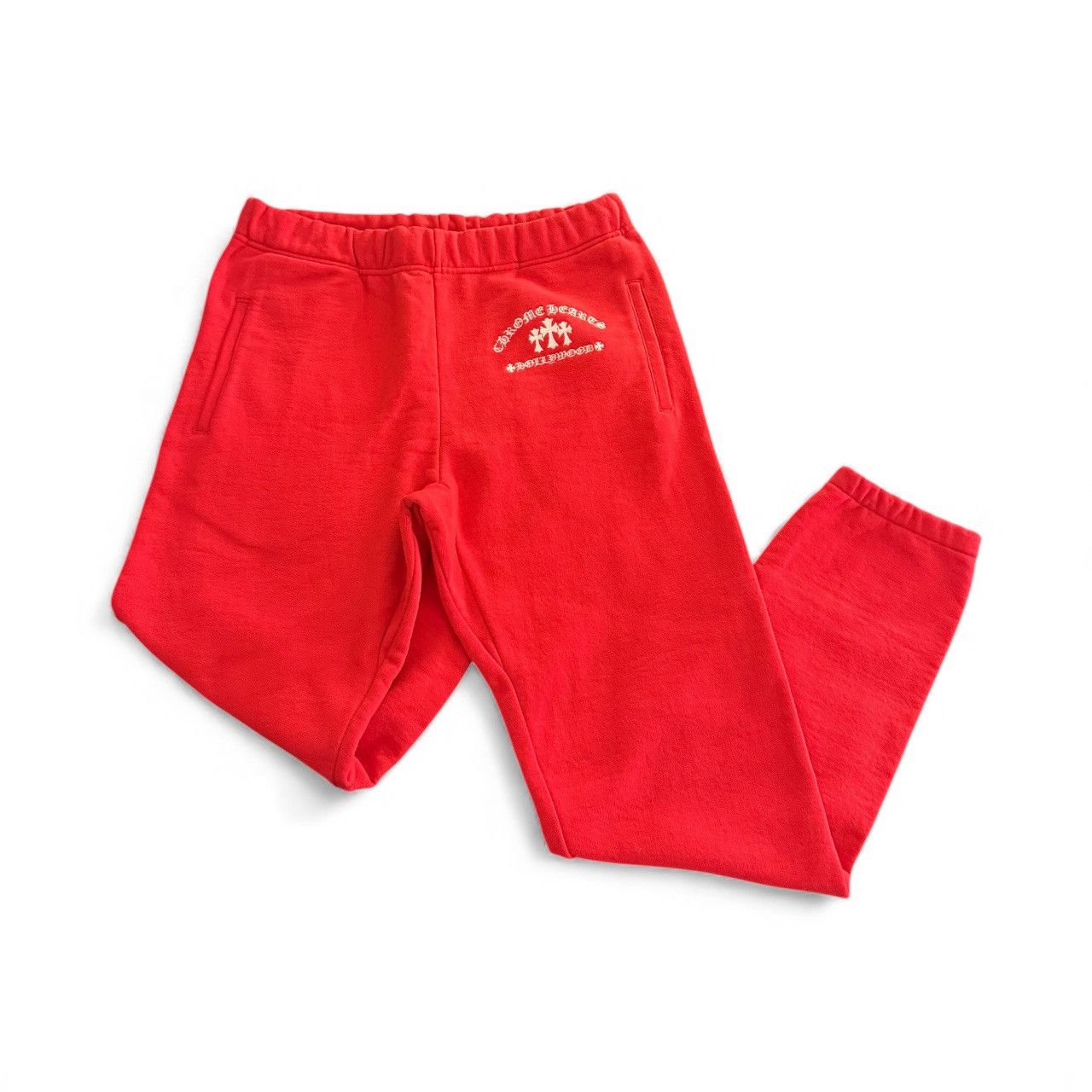 Chrome Hearts Chrome Hearts Red Tripe Cross Sweatpants Size US 34 / EU 50 - 1 Thumbnail