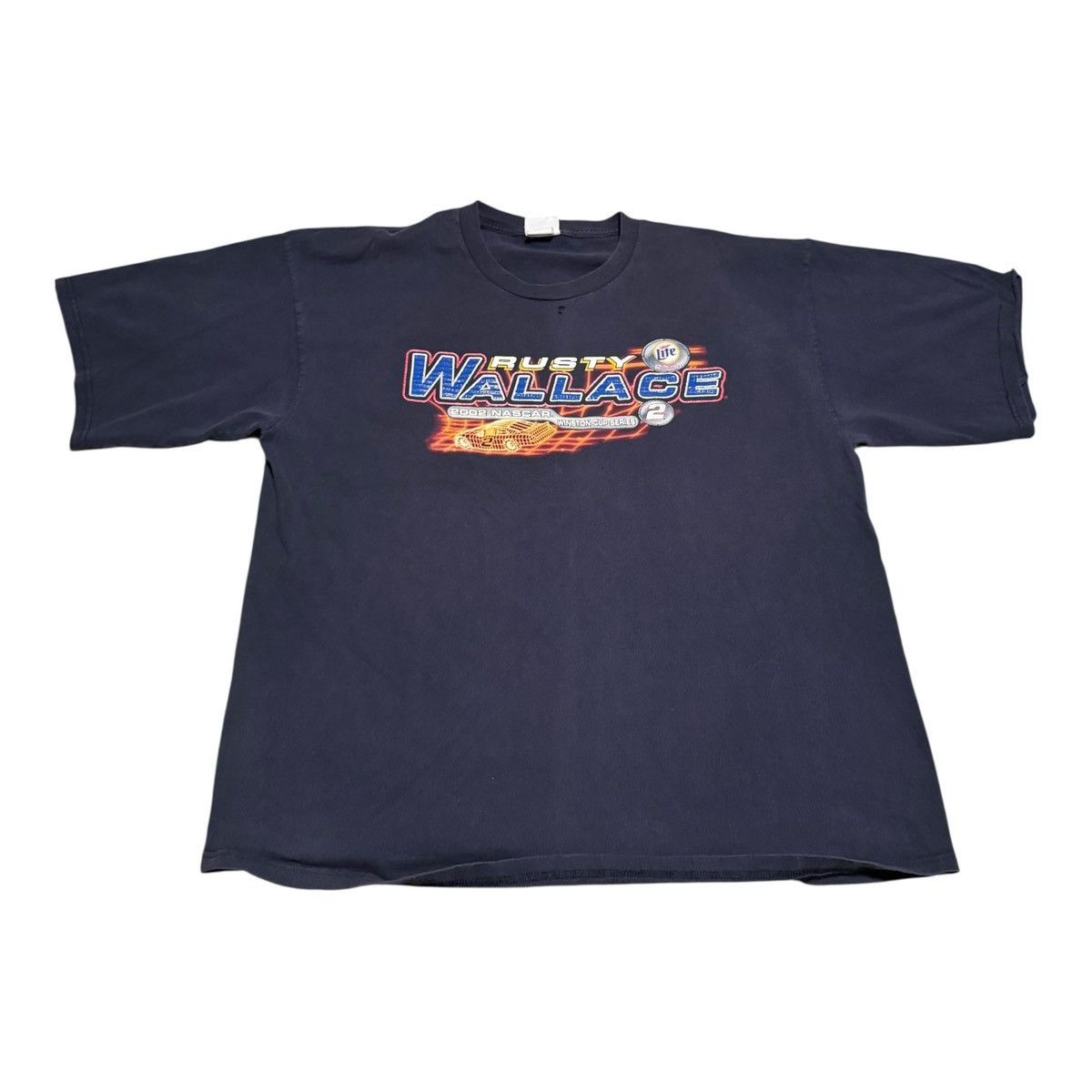 Chase Authentics 2002 Rusty Wallace Schedule Distressed Shirt Men's 2XL Size US XL / EU 56 / 4 - 1 Thumbnail
