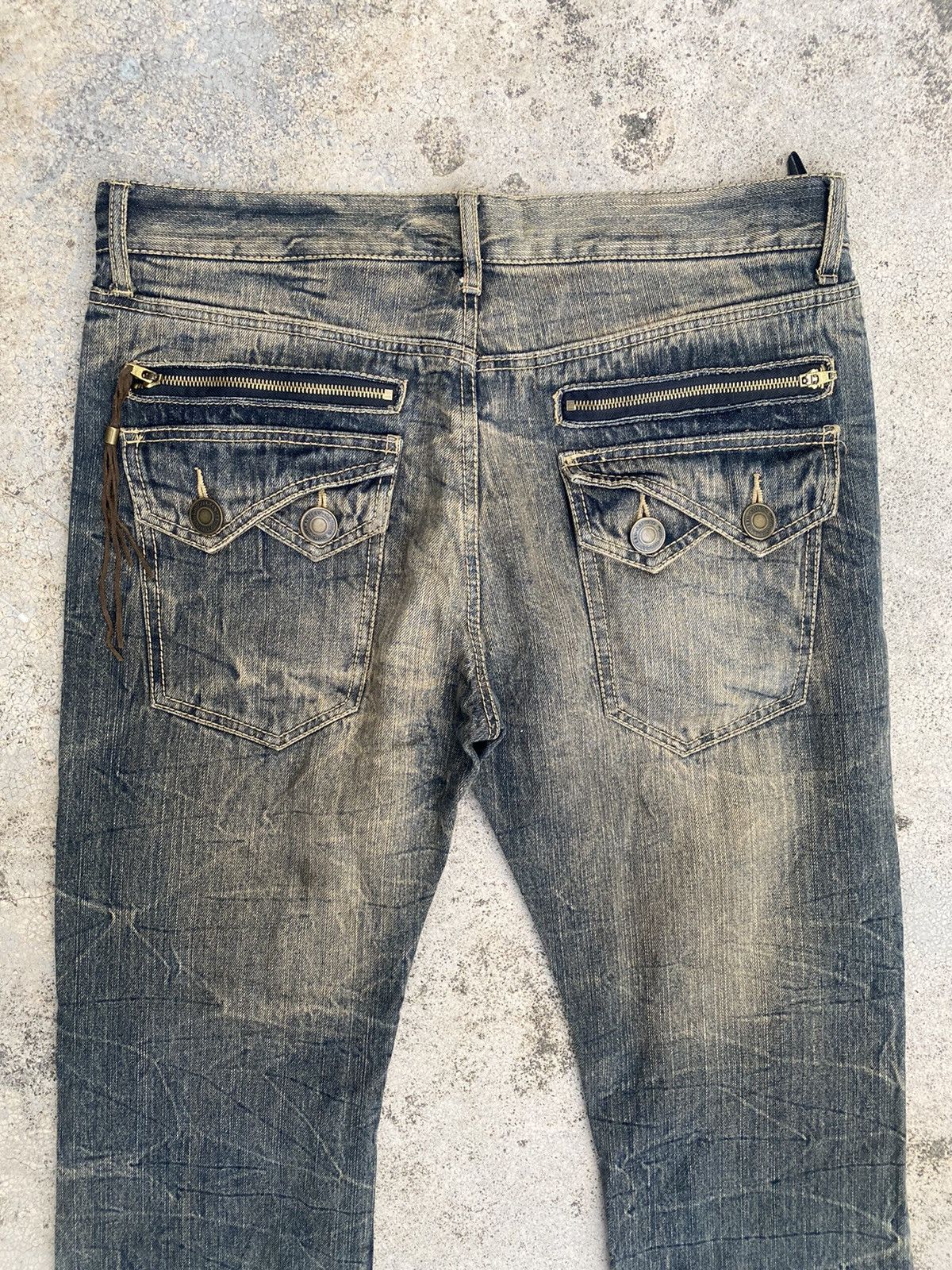 If Six Was Nine × Japanese Brand × Tornado Mart Edwin Distressed Mud Washed Studed Jeans Size US 35 - 13 Thumbnail