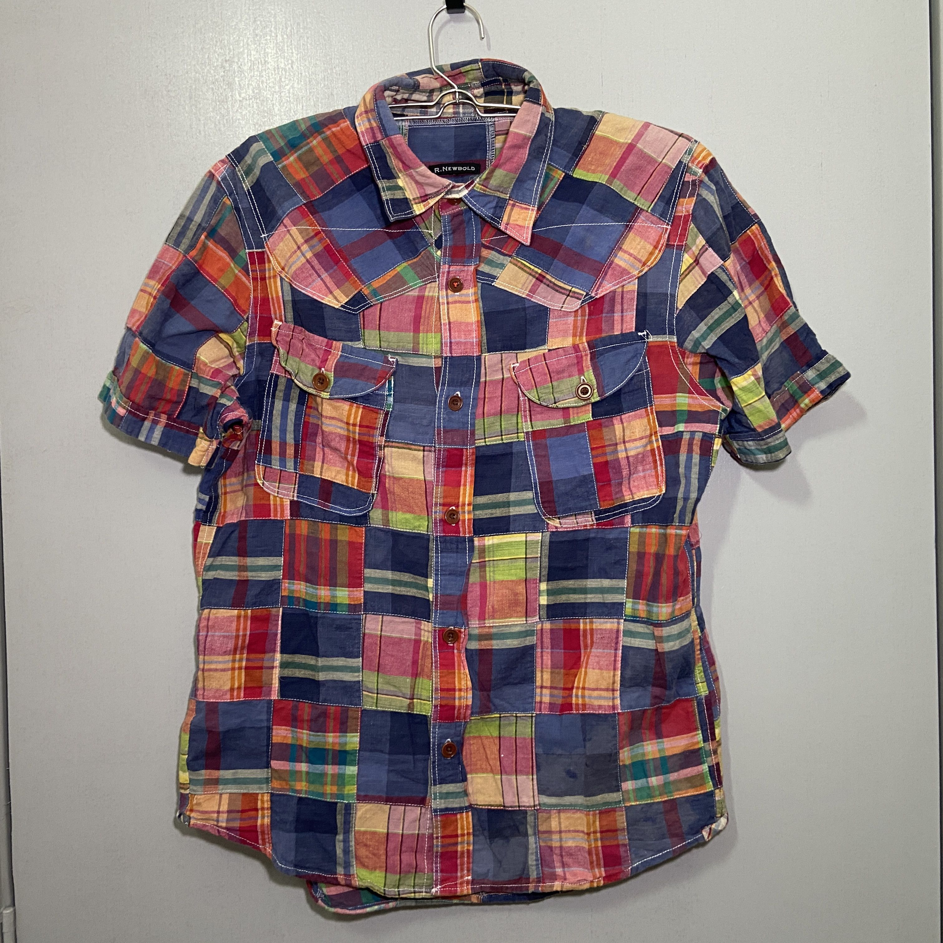 Paul Smith r. Newbold by Paul Smith Western Patchwork Madras Shirt Size US M / EU 48-50 / 2 - 1 Thumbnail