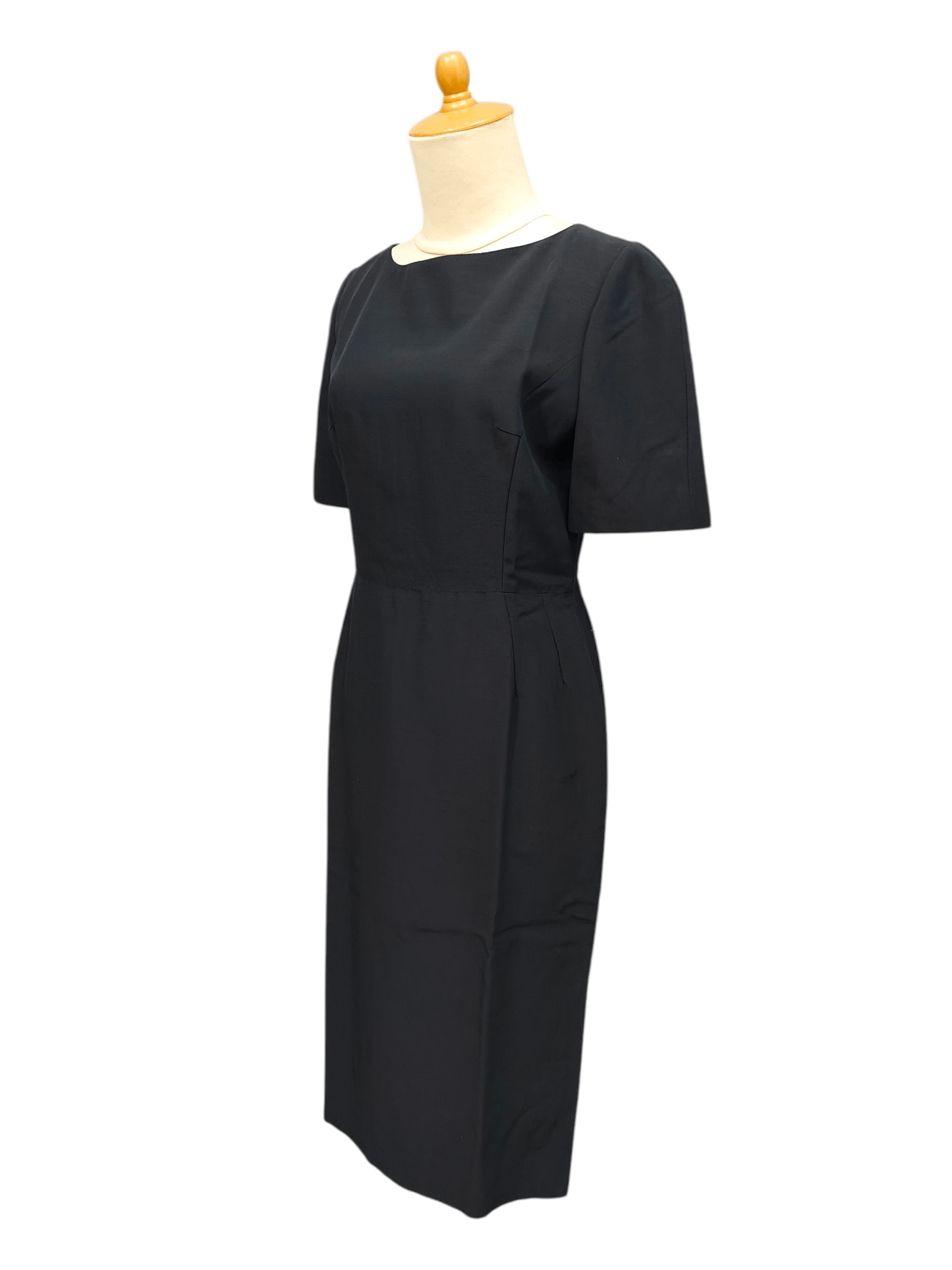 Nina Ricci 80s Nina Ricci Paris- Archive Structured Midi Dress Size S / US 4 / IT 40 - 3 Thumbnail