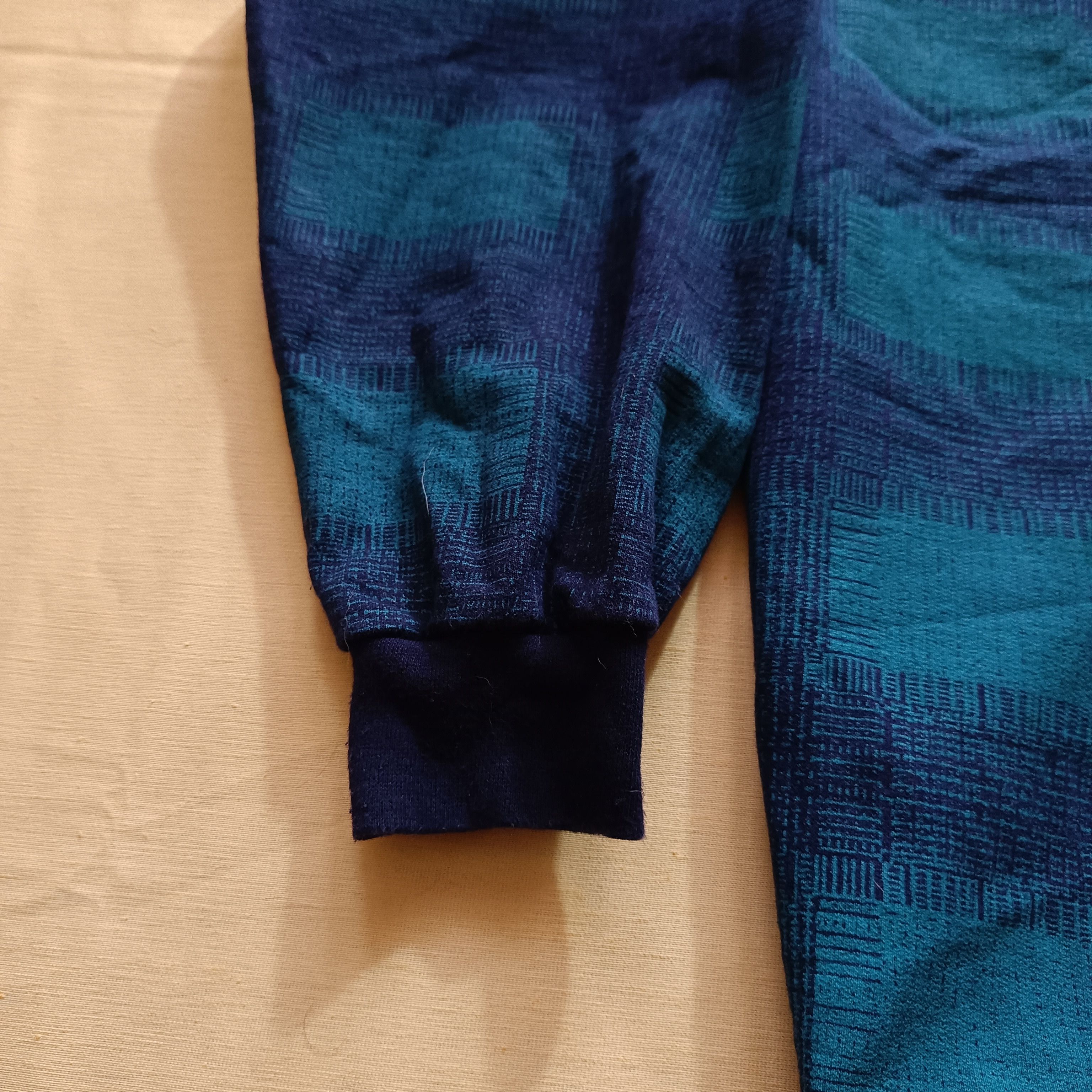 O'Neill Vintage 80s 90s O'neill Plaid Quarterzip Petrol Blue XL Size US XL / EU 56 / 4 - 6 Thumbnail