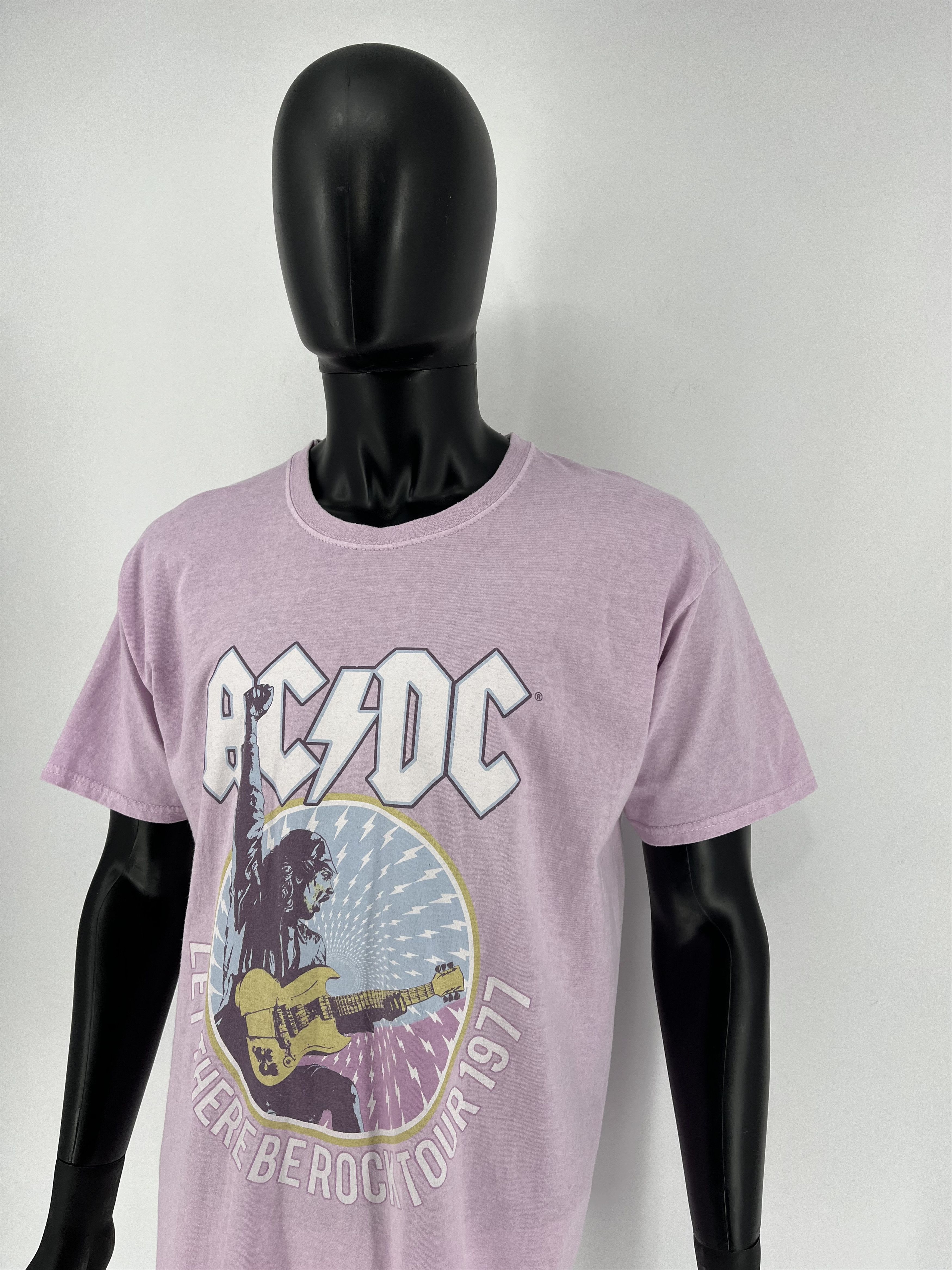 Band Tees Vintage AC/DC Let There Be Rock 1977 Tie Dye T Shirt Size US L / EU 52-54 / 3 - 4 Thumbnail