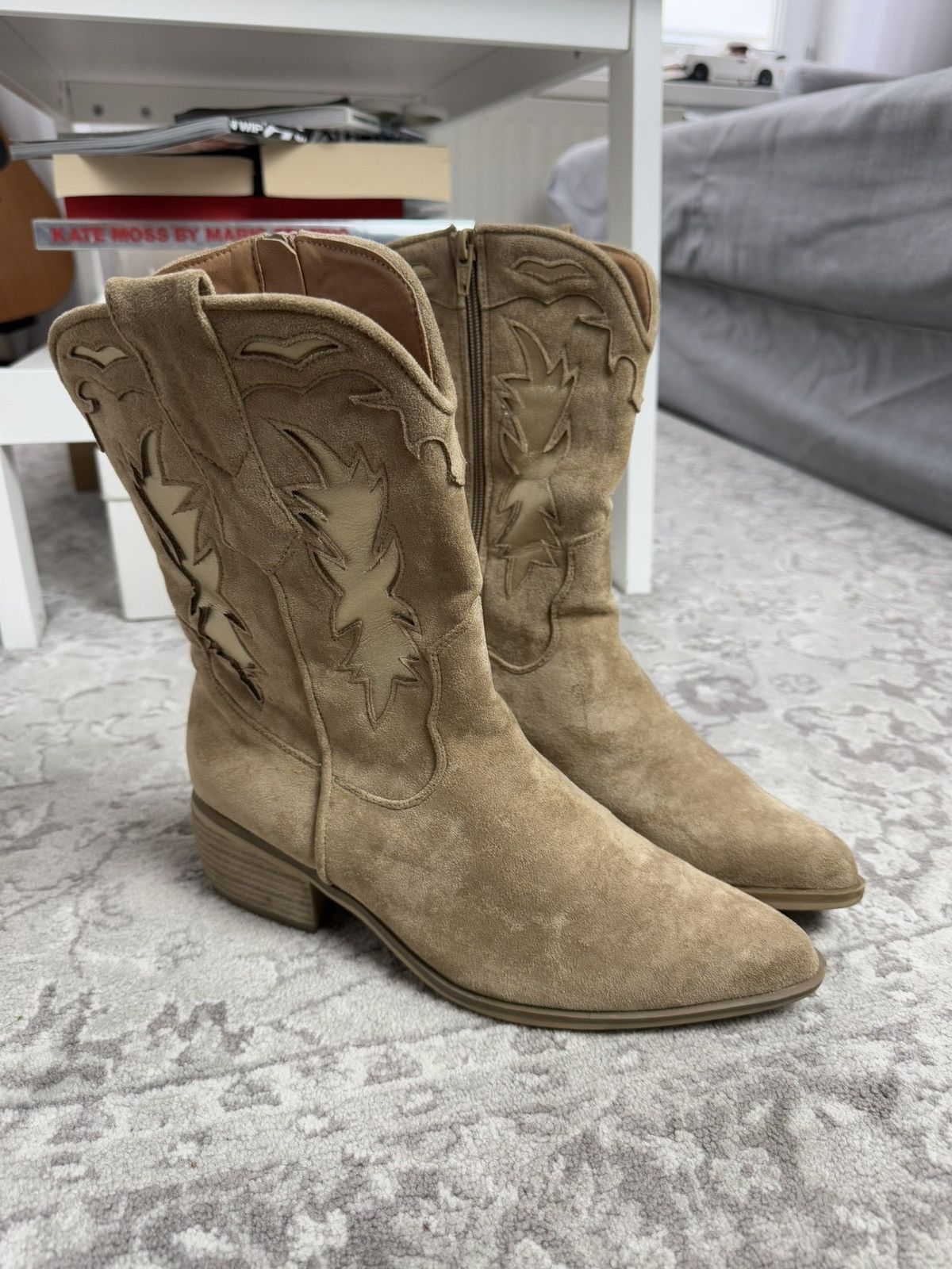 Cowboy Equipment × Vintage Vintage 90s suede cowboy boots US 7 western casual streetwear Size US 7 / EU 40 - 8 Thumbnail