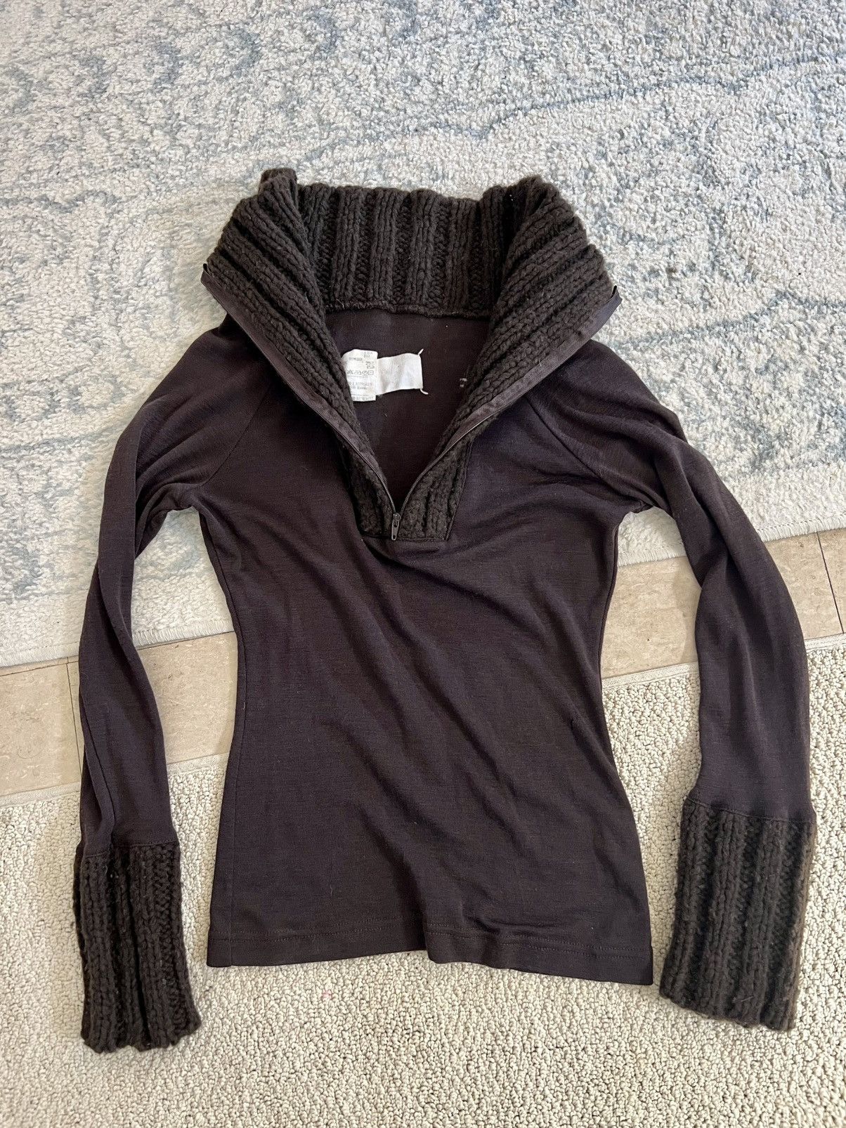 Archive Martin Margiela 90s Miss Deanna quarter zip wool S