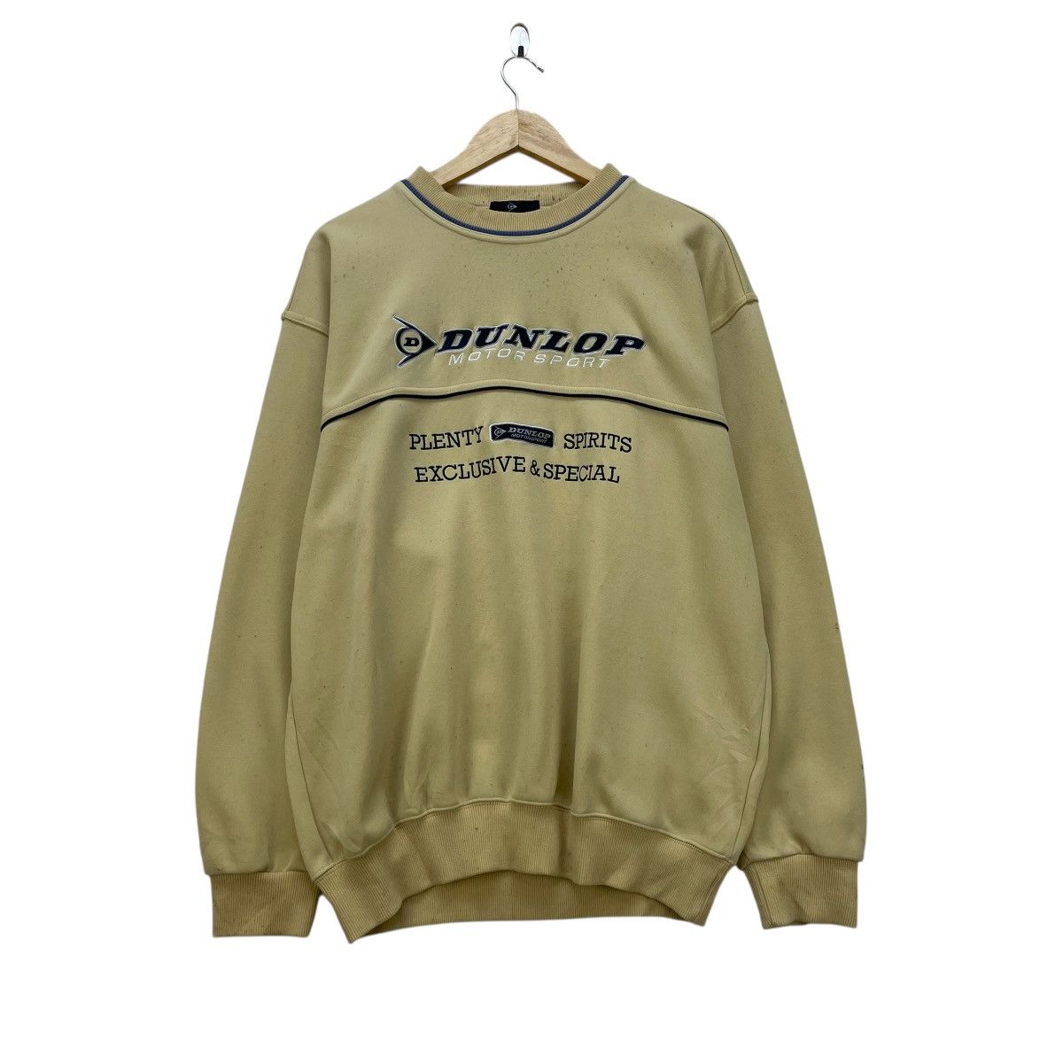 Japanese Brand 💥Vintage Dunlop Motosport Big Logo Crewneck Pullover Size US M / EU 48-50 / 2 - 1 Thumbnail