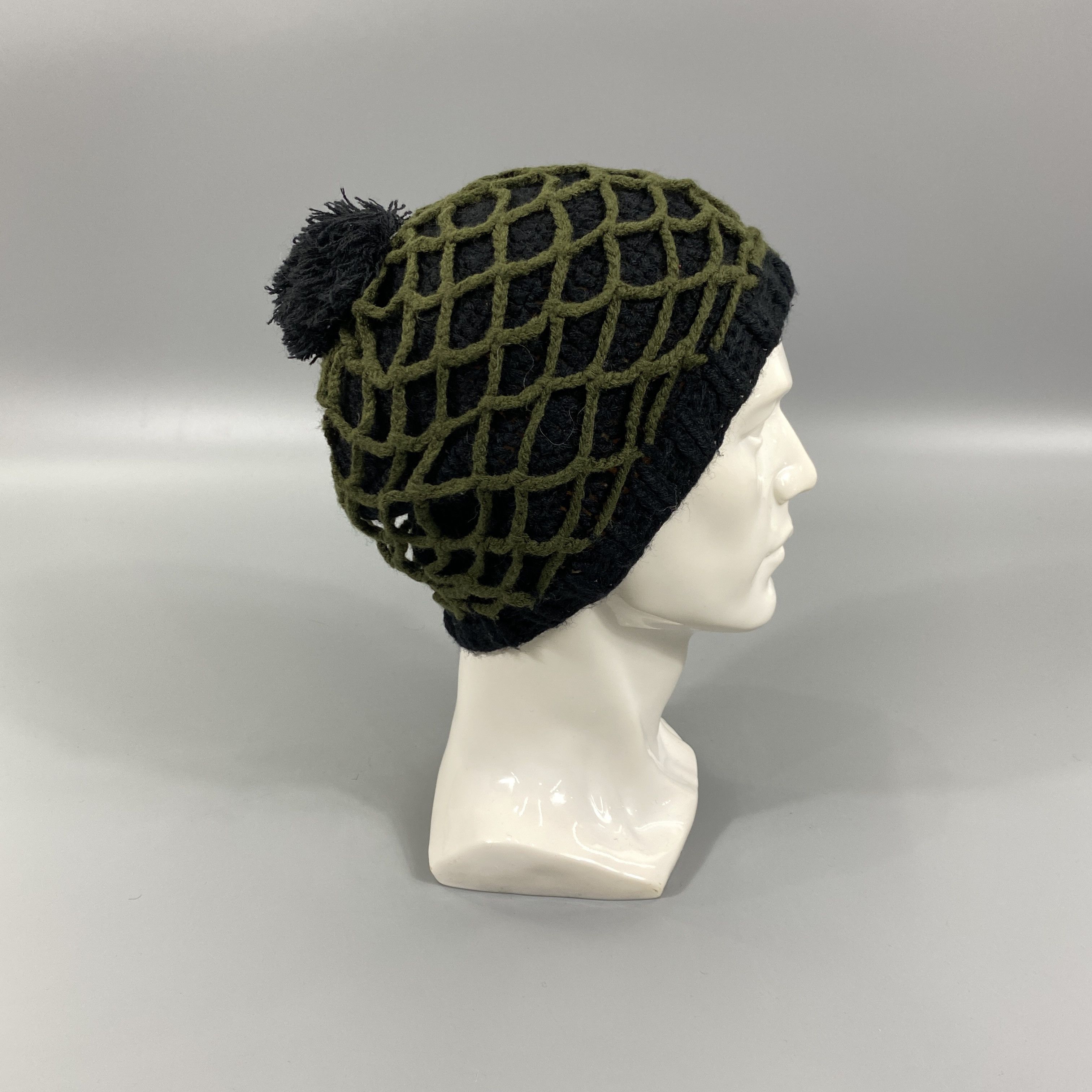 Japanese Brand Crochet Cable Beanie Hats -BN917 Size ONE SIZE - 3 Thumbnail
