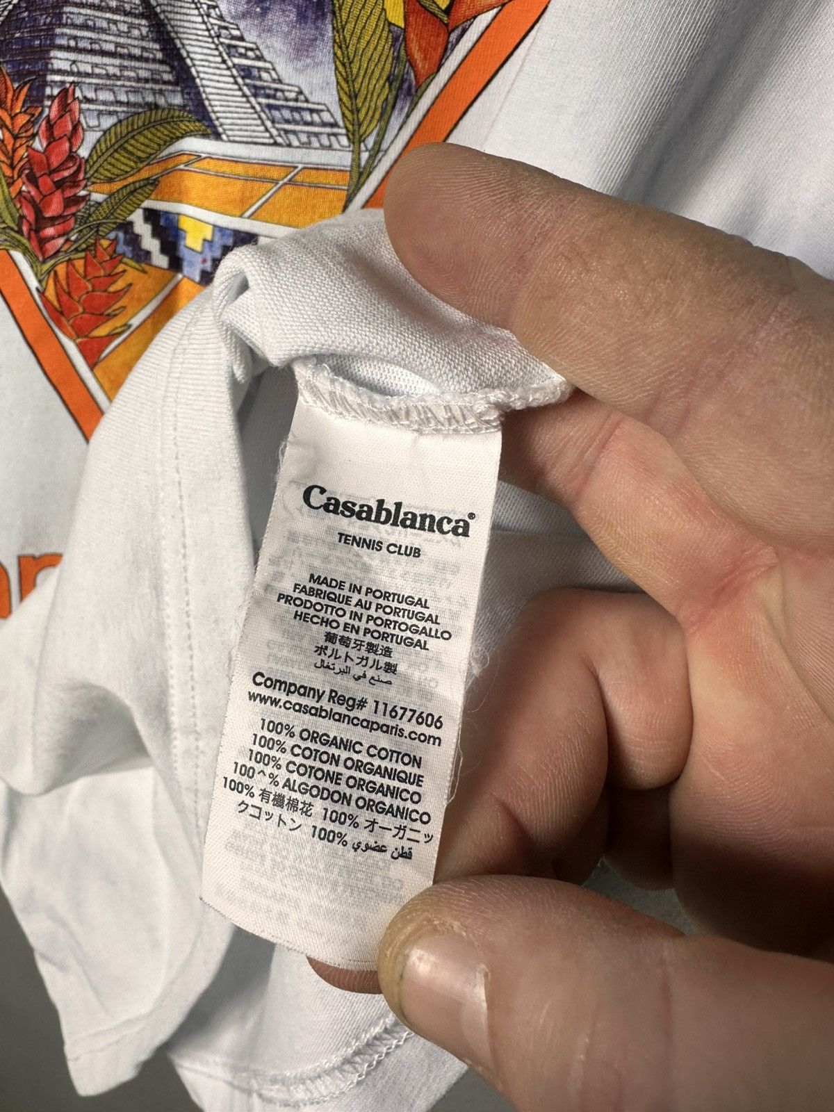 Casablanca Men's White Casablanca Tennis Club T-Shirt L Size US S / EU 44-46 / 1 - 6 Thumbnail