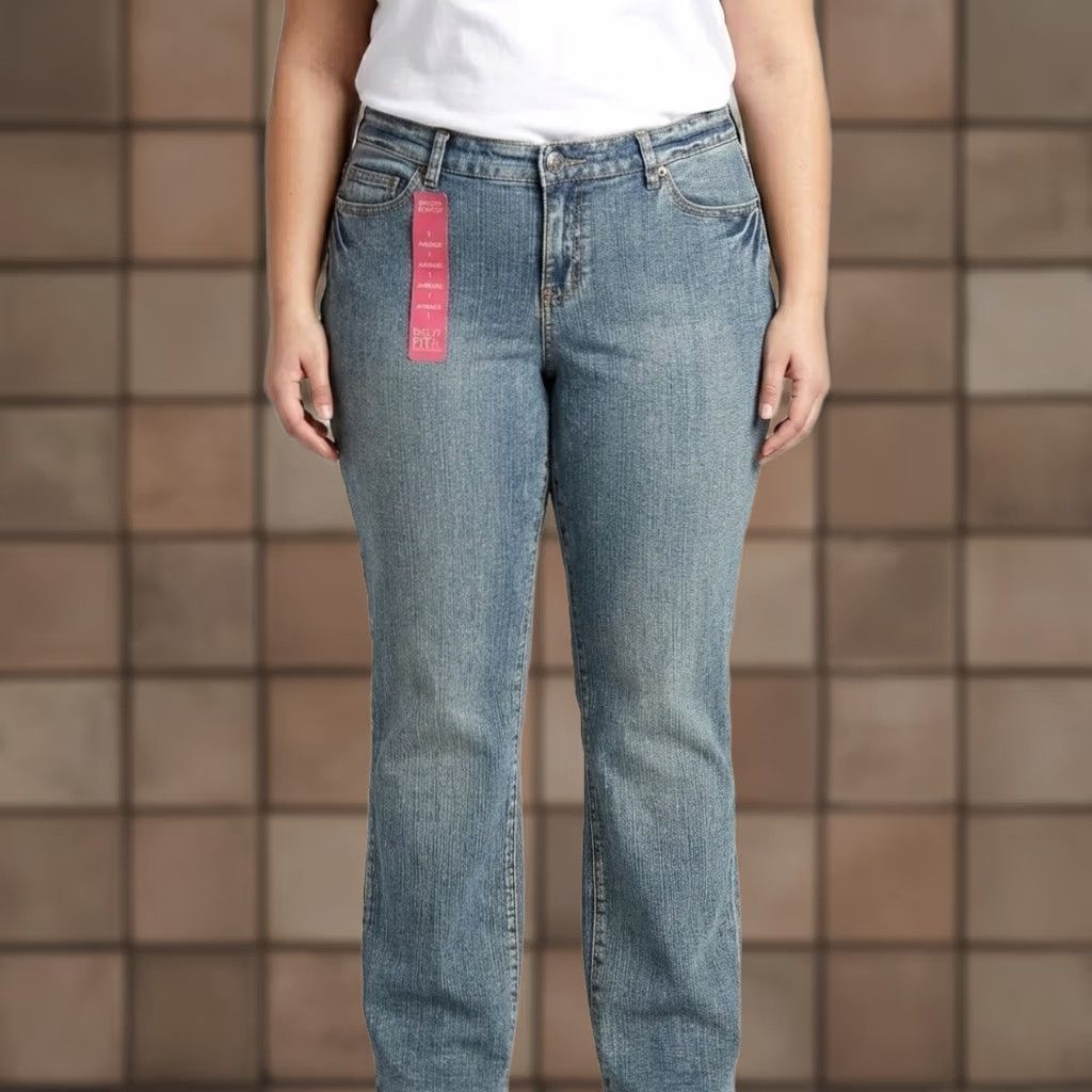 Vintage Venezia Lane Bryant Stretch Bootcut Jeans Right Fit Size 1 Average NWT Womens Jeans 14W 31in Blue Size 36" / US 14 / IT 50 - 1 Thumbnail