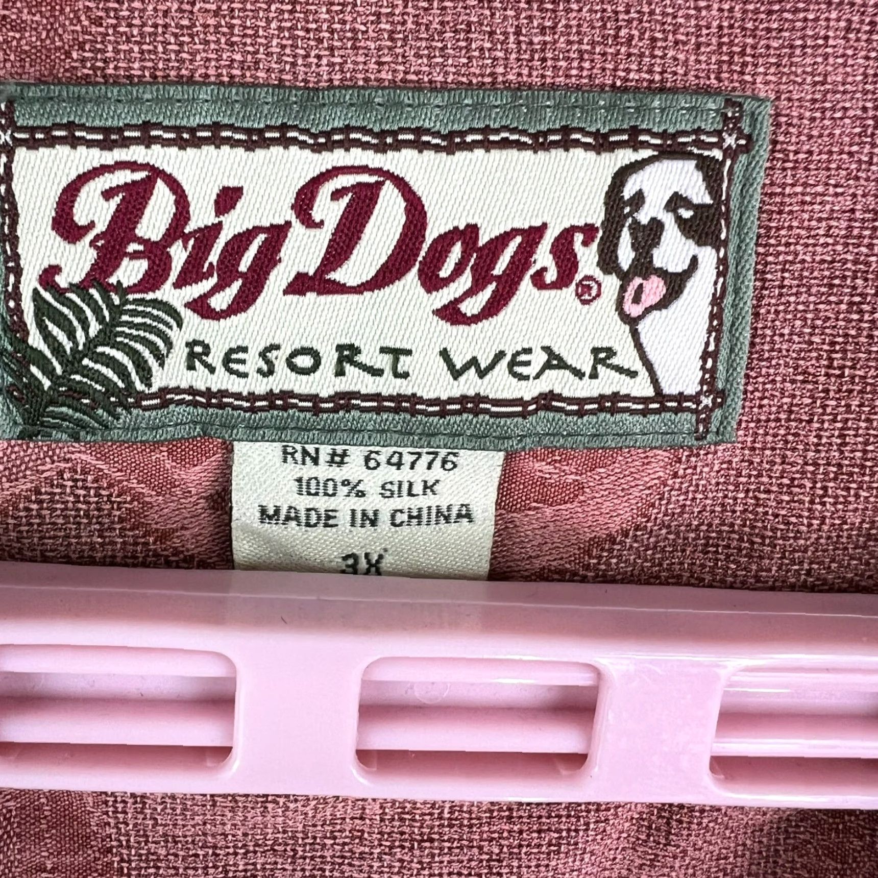 Big Dogs VINTAGE Big Dogs Silk Hawaiian Shirt 3XL Salmon Short Sleeve Graphic Dog Mens Size US XXL / EU 58 / 5 - 4 Thumbnail