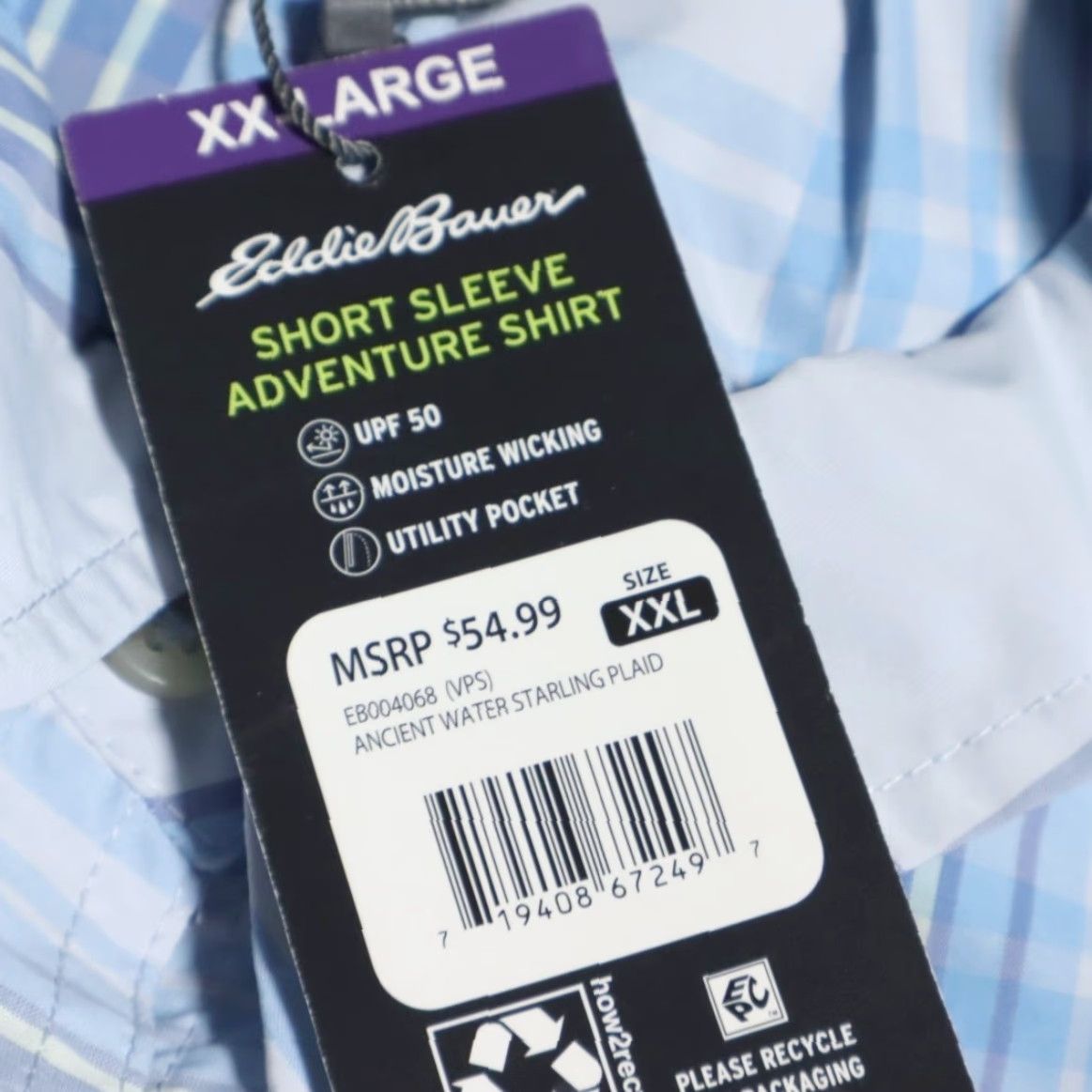Eddie Bauer Eddie Bauer Adventure Plaid Button Up Shirt Blue Women's 2XL Size XXL / US 16-18 / IT 52-54 - 6 Thumbnail