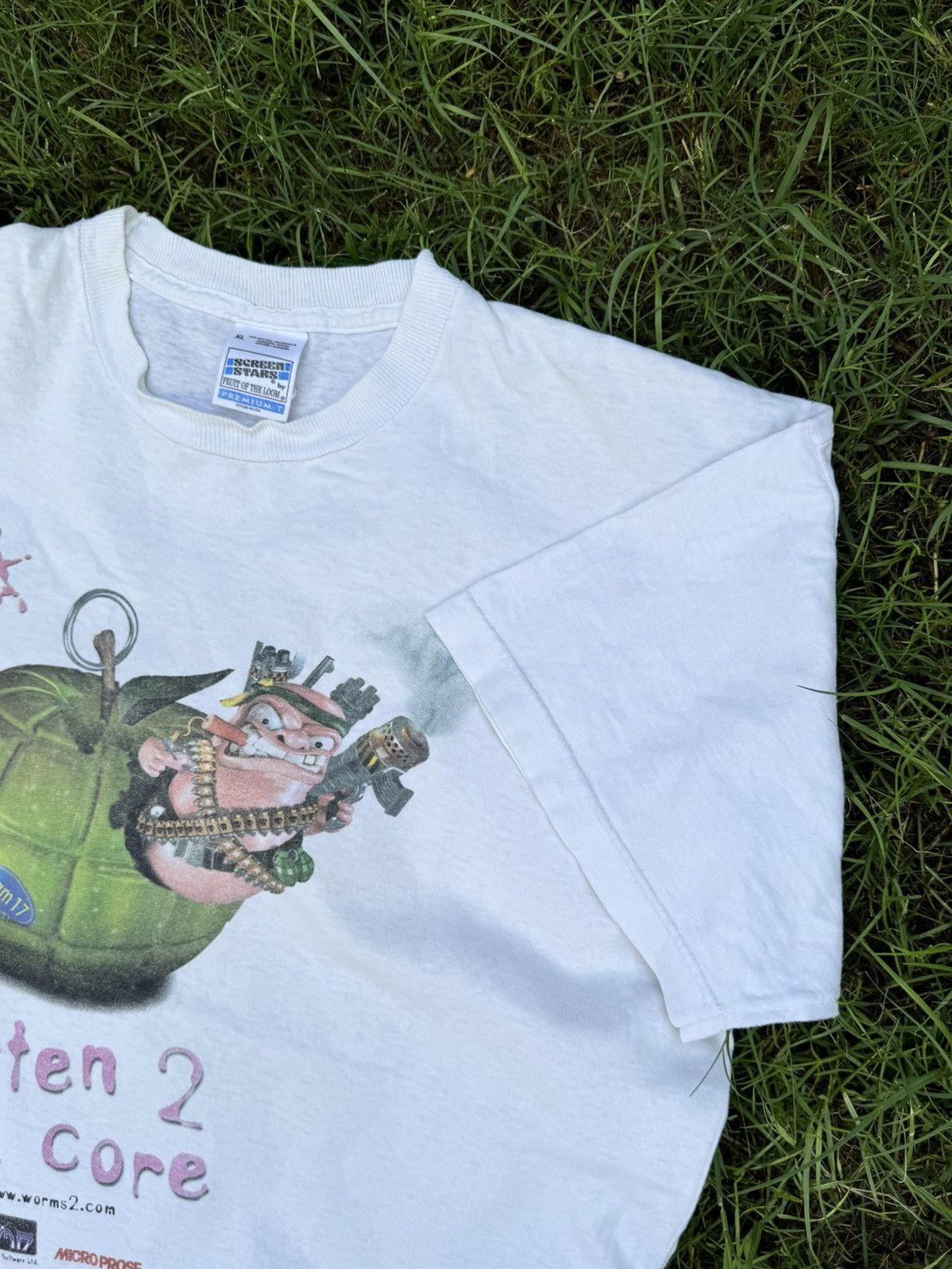 Vintage Vintage 1997s Worms Rotten 2 Micro Prose Game T-Shirt Size US XL / EU 56 / 4 - 6 Thumbnail