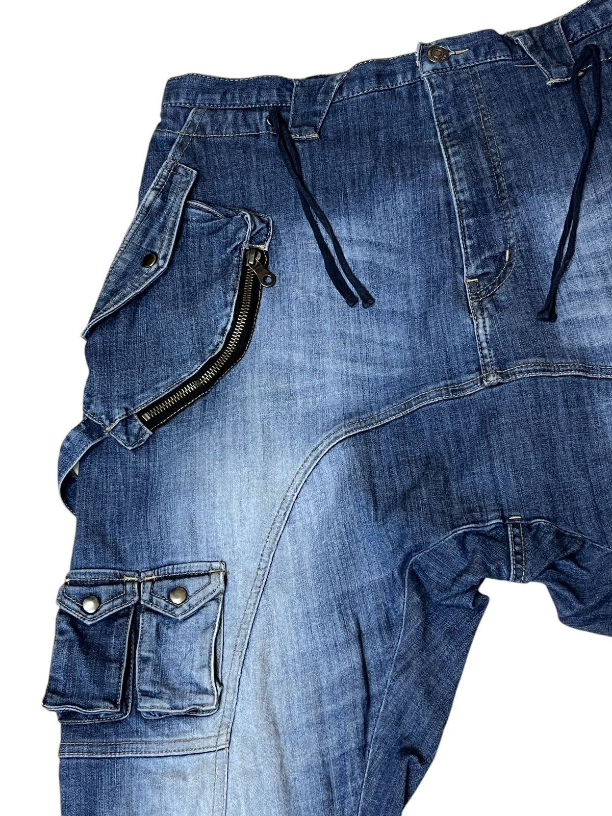 PPFM SICK🔥JAPANESE BRAND PPFM DROP CROTCH MULTIPOCKET JEANS Size US 33 - 4 Thumbnail
