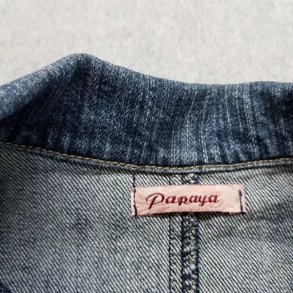 Other Papaya Jacket Womens Medium Blue Denim Pockets Casual Size M / US 6-8 / IT 42-44 - 4 Thumbnail