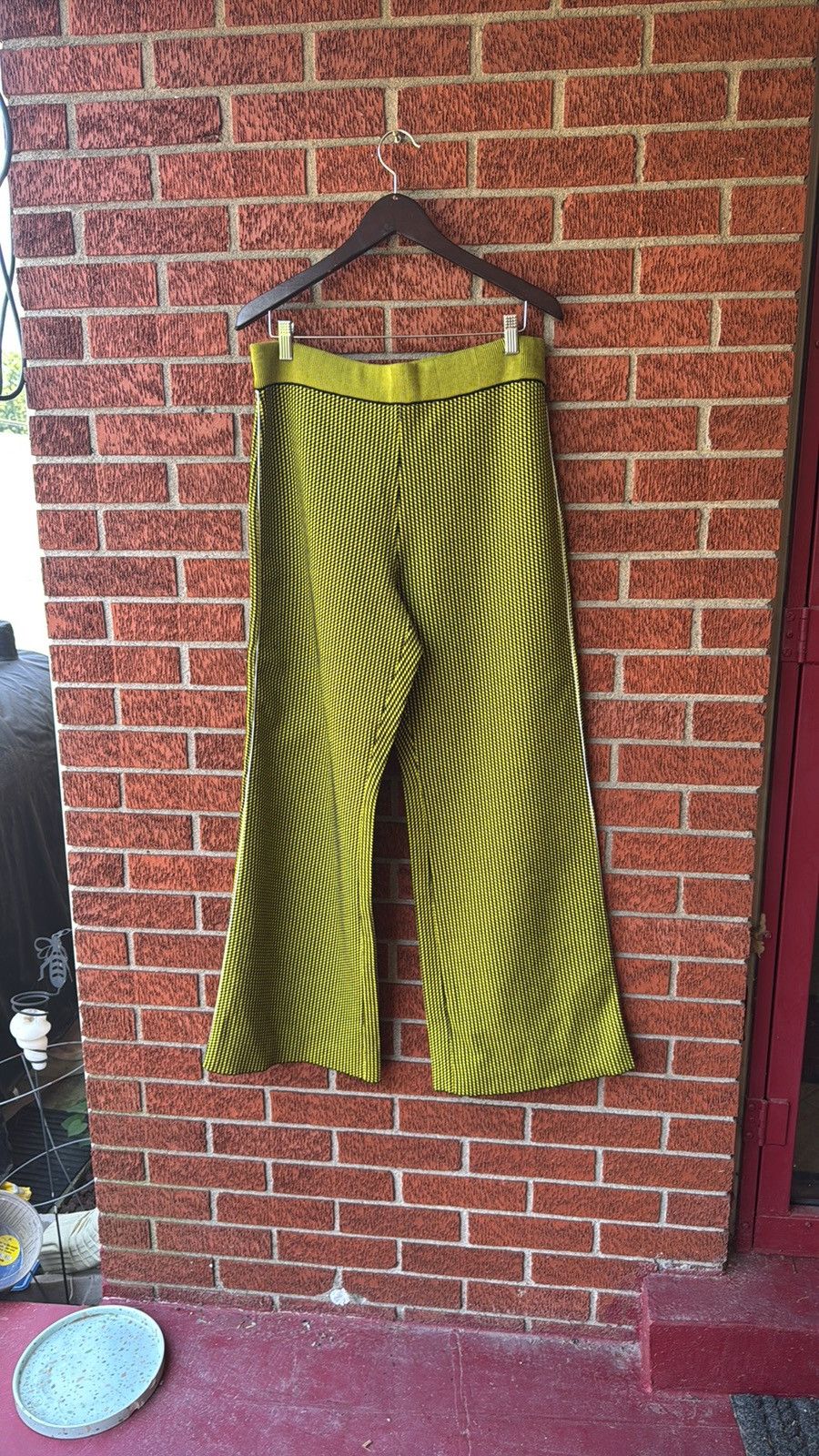 Marni Marni trouser pants black yellow herringbone wool SF2023 Size 40R - 1 Thumbnail