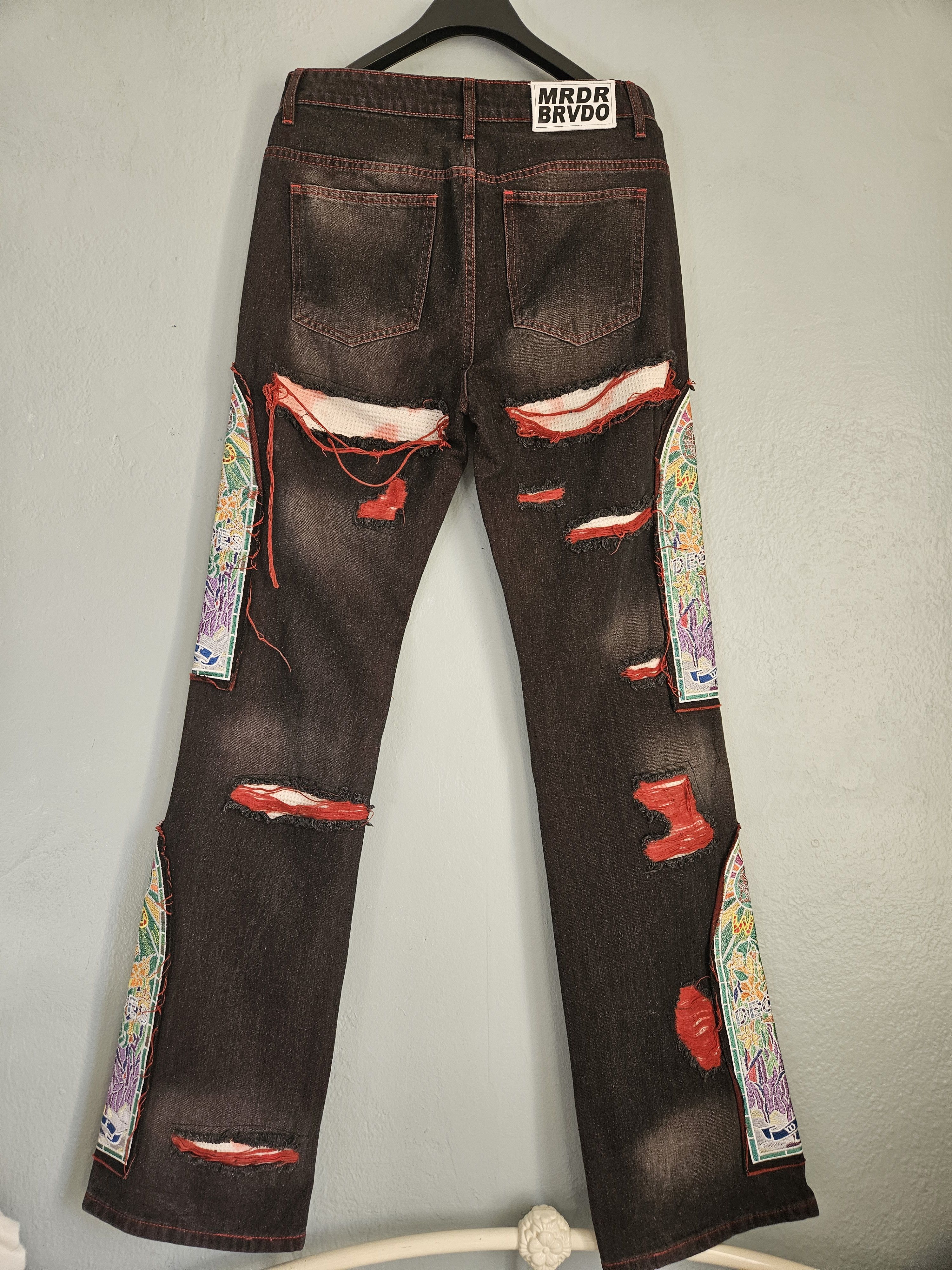 Who Decides War Who Decides War Mrdr Brvdo Crimson Fusion Denim Jeans Size US 30 / EU 46 - 6 Thumbnail