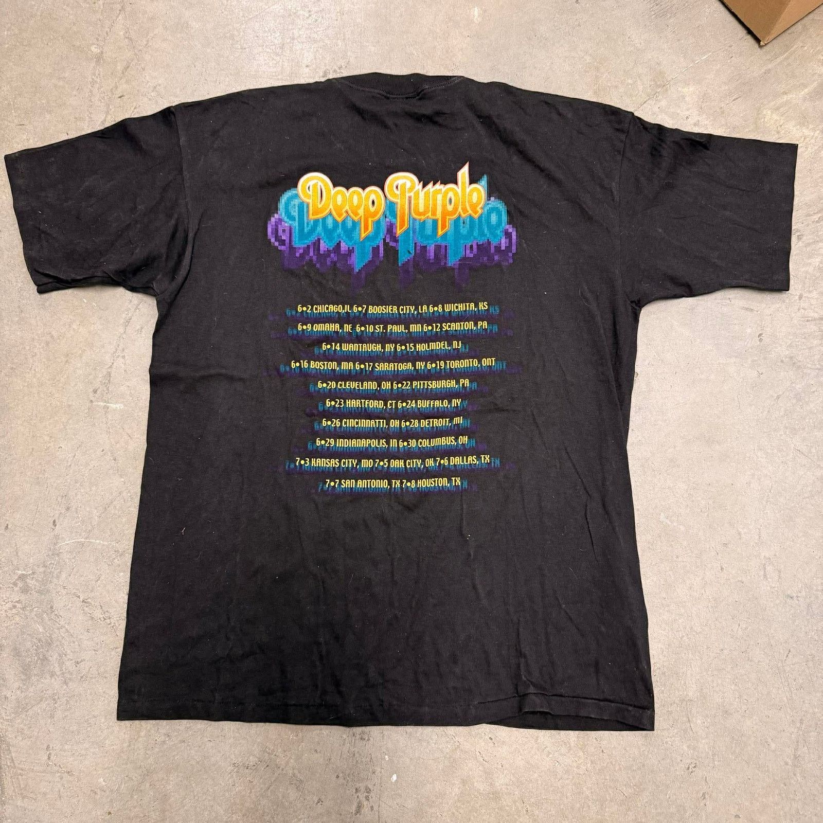 All Sport VTG 90s Deep Purple 1996 Purpendicular Tour T-Shirt XL Size US XL / EU 56 / 4 - 8 Thumbnail