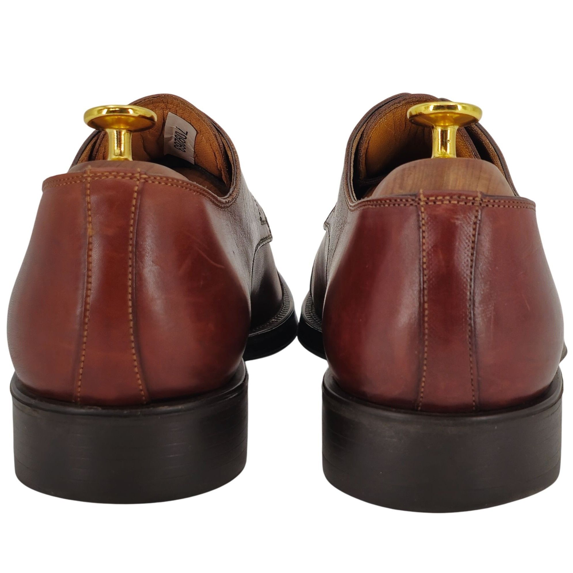Santoni Santoni Italy Brown Leather Dress Shoes Men 9 Classic Derby Size US 9 / EU 42 - 7 Thumbnail