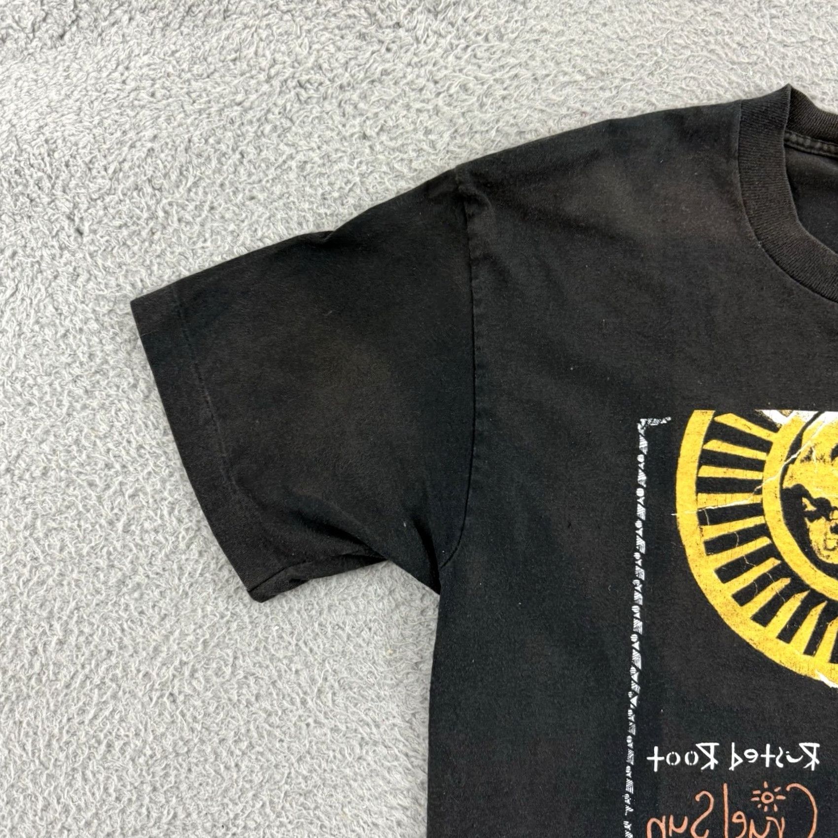 Anvil VINTAGE Anvil Shirt Mens XL Black 90s Band Tour Psychedelic Cruel Sun Geometric Logo Short Sleeve Size US XL / EU 56 / 4 - 4 Thumbnail