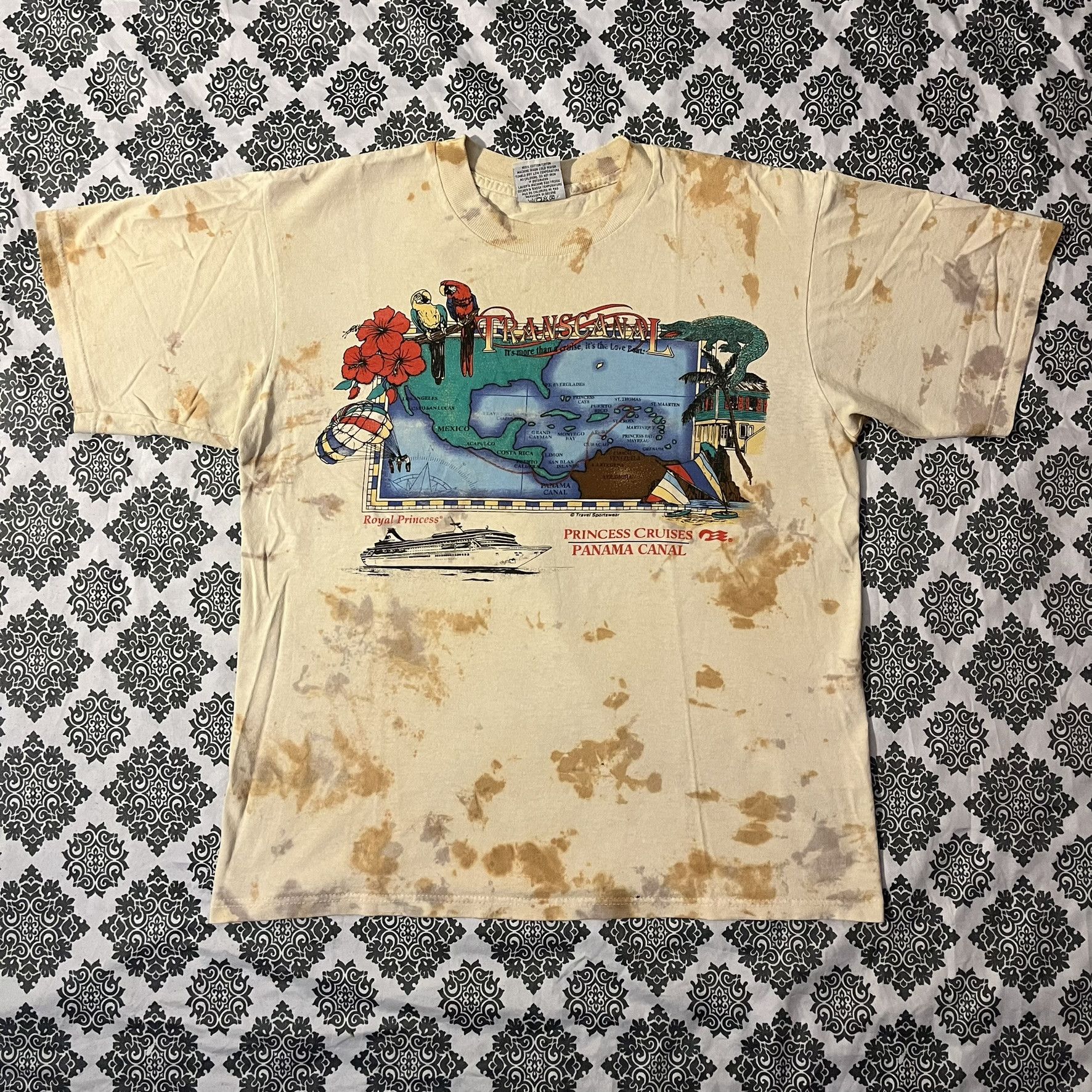 Gildan VTG 90s Transcanal Princess Cruises Panama Canal Tee Size US M / EU 48-50 / 2 - 1 Thumbnail