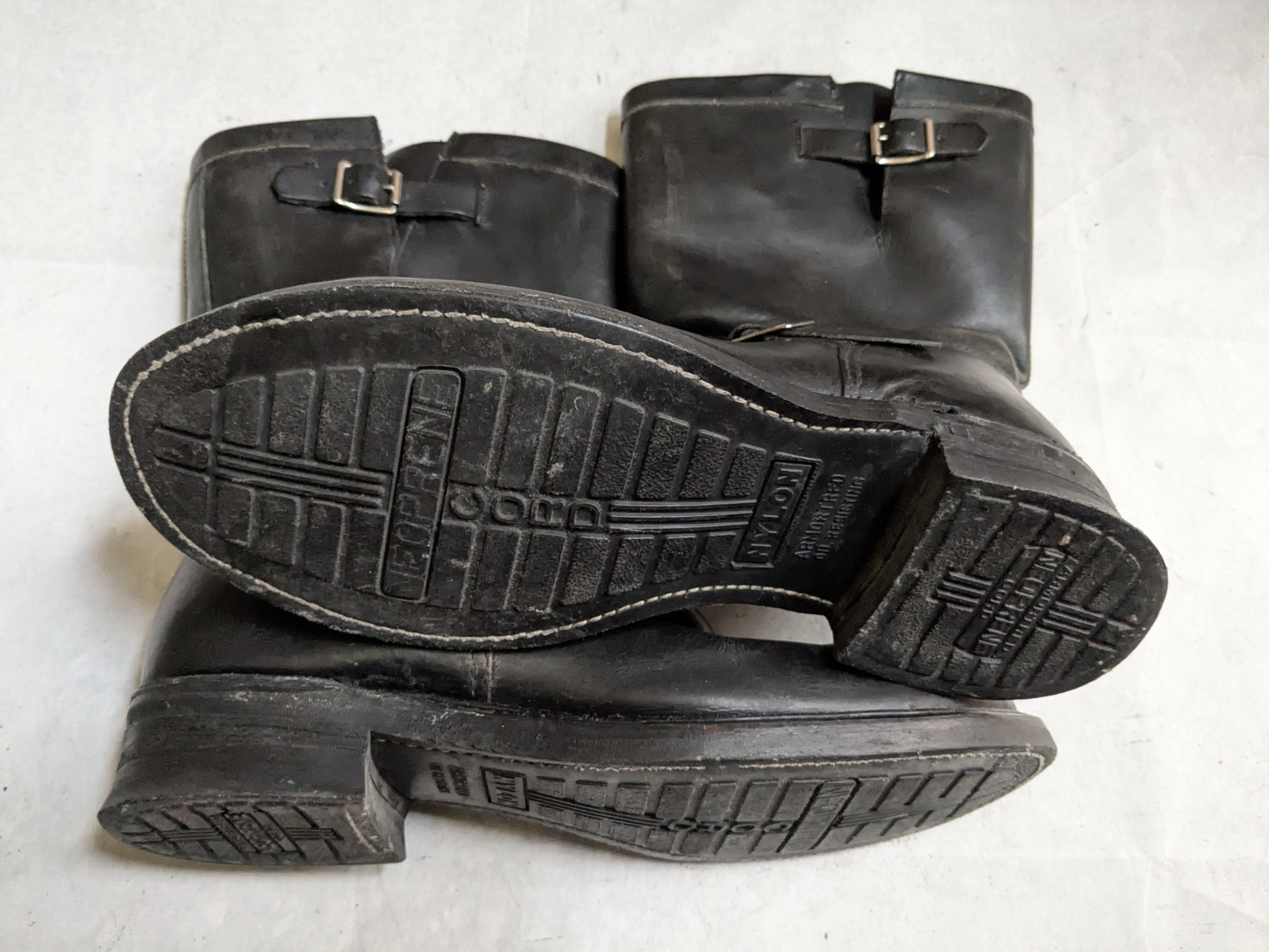 Genuine Leather Vintage Engineer Boots Black 13 E Wide Leather Buckle USA Size US 13 / EU 46 - 12 Thumbnail