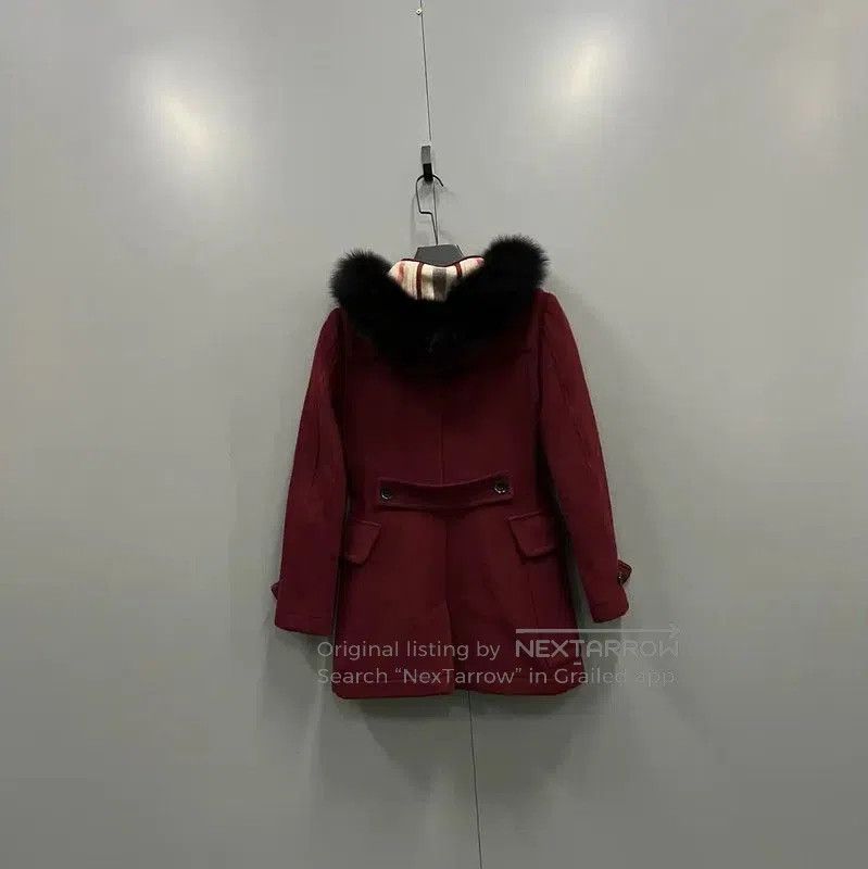 Burberry Burberry Wine Red Long Coat for Women. Size XXS / US 00 / IT 34 - 2 Thumbnail