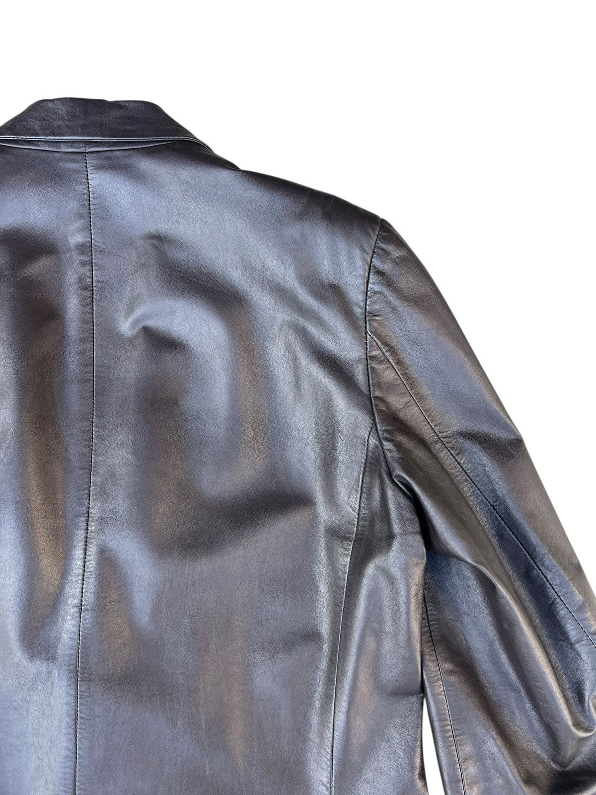 Calvin Klein Vintage CK Calvin Klein Italy Leather Coat Blazer Jacket Size US M / EU 48-50 / 2 - 21 Thumbnail