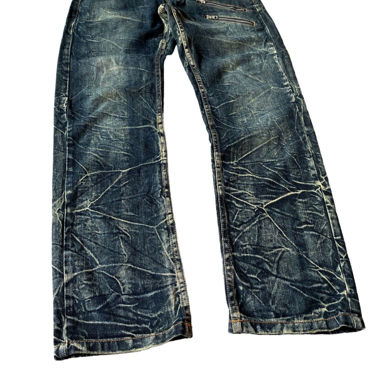Beauty Beast × If Six Was Nine × Le Grande Bleu (L.G.B.) Rare Vintage Y2K Japanese Nylaus Double Waist Wash Jeans Size US 31 - 2 Thumbnail