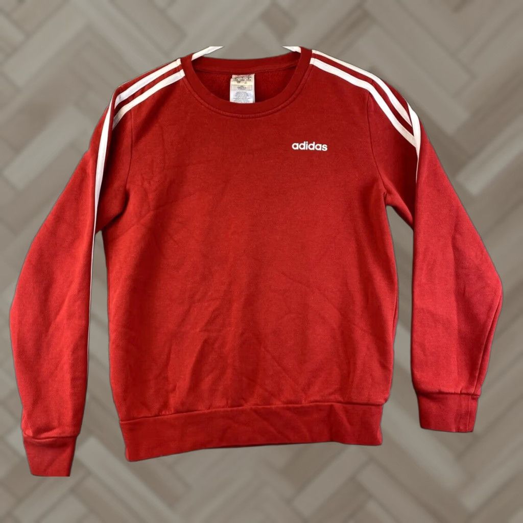 Adidas VINTAGE Adidas Men's Sweatshirt Crew Casual Pullover S Red Cotton Blend Running Gym Fitness Basketball Sports Size US S / EU 44-46 / 1 - 1 Thumbnail