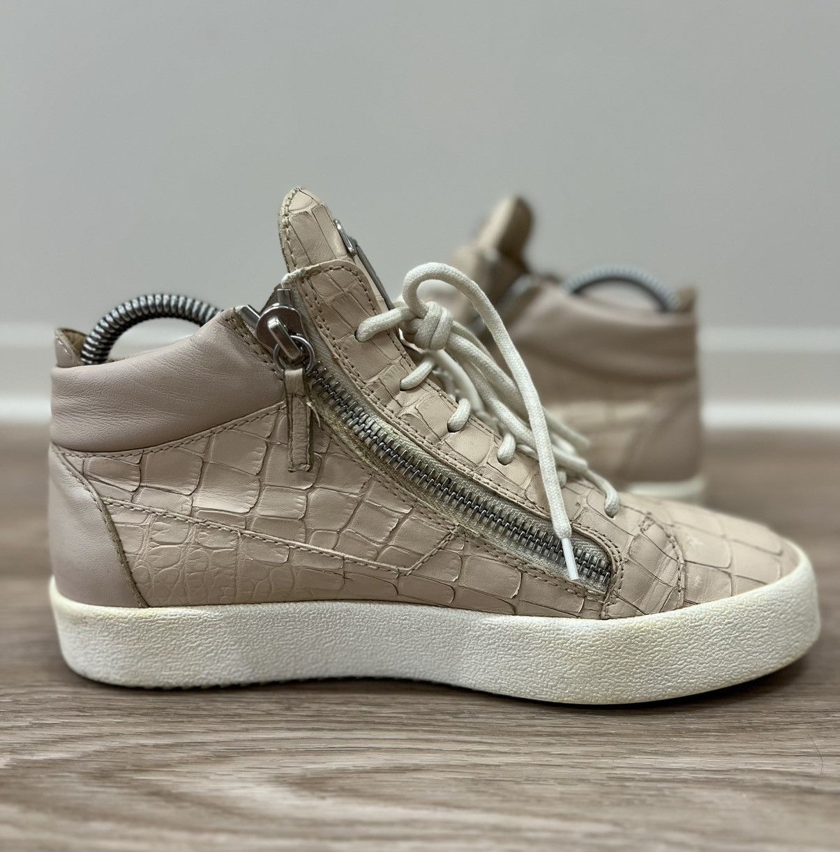 Giuseppe Zanotti Giuseppe Zanotti Leather Python High Top Sneakers Size US 9.5 / IT 39.5 - 9 Thumbnail