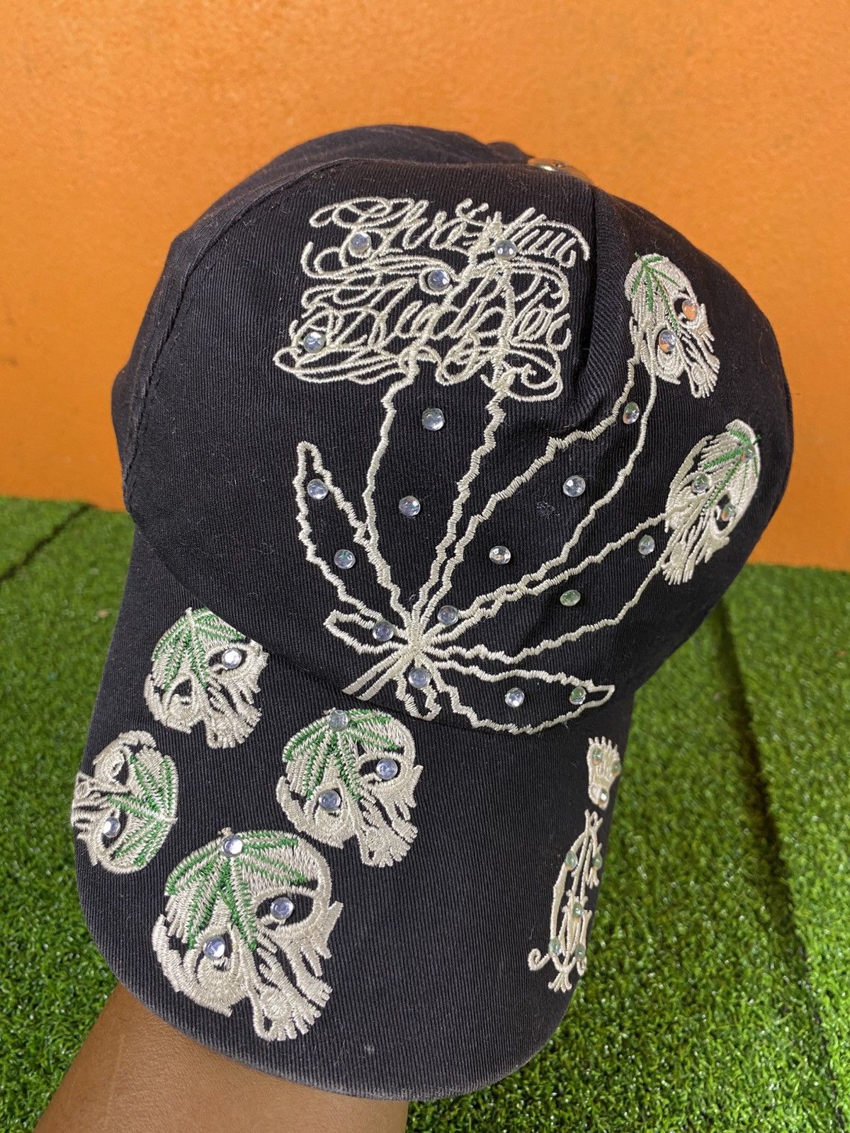 Christian Audigier Christian Audigier Los Angeles Embroidered Denim Brim Cap Size ONE SIZE - 11 Thumbnail