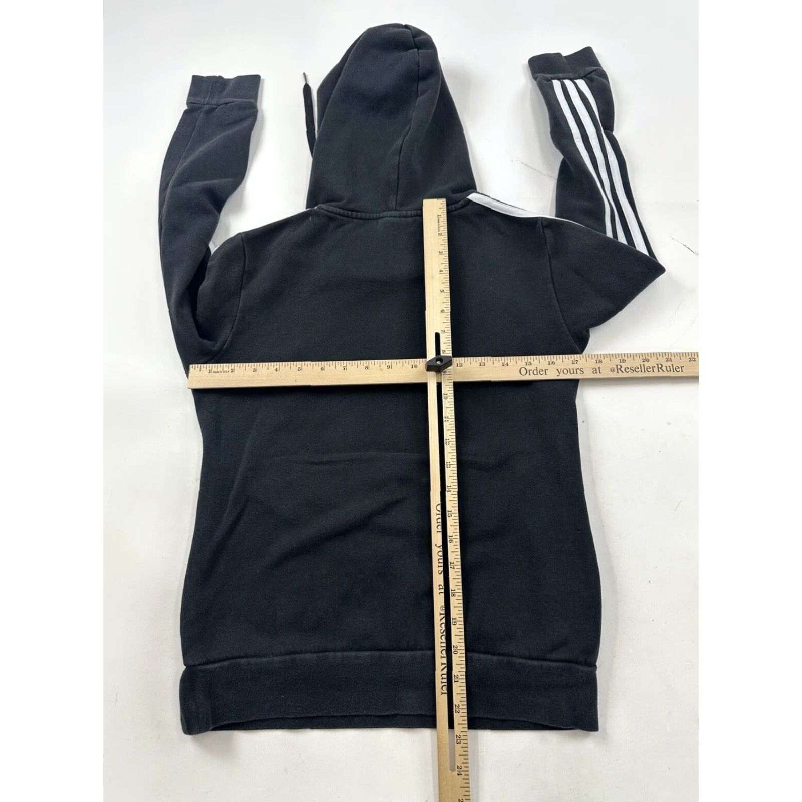 Adidas Adidas Hoodie Sweatshirt Womens XS Black Pullover Long Sleeve Zip Pockets Casual Activewear Size XS / US 0-2 / IT 36-38 - 7 Thumbnail