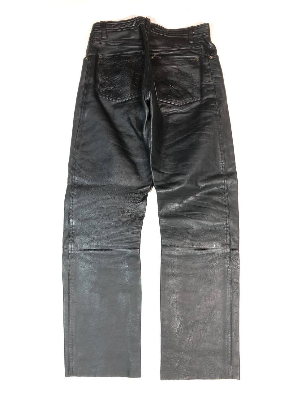 Vintage Polo Vintage Rare Biker Moto Leather Pants Size US 30 / EU 46 - 6 Thumbnail