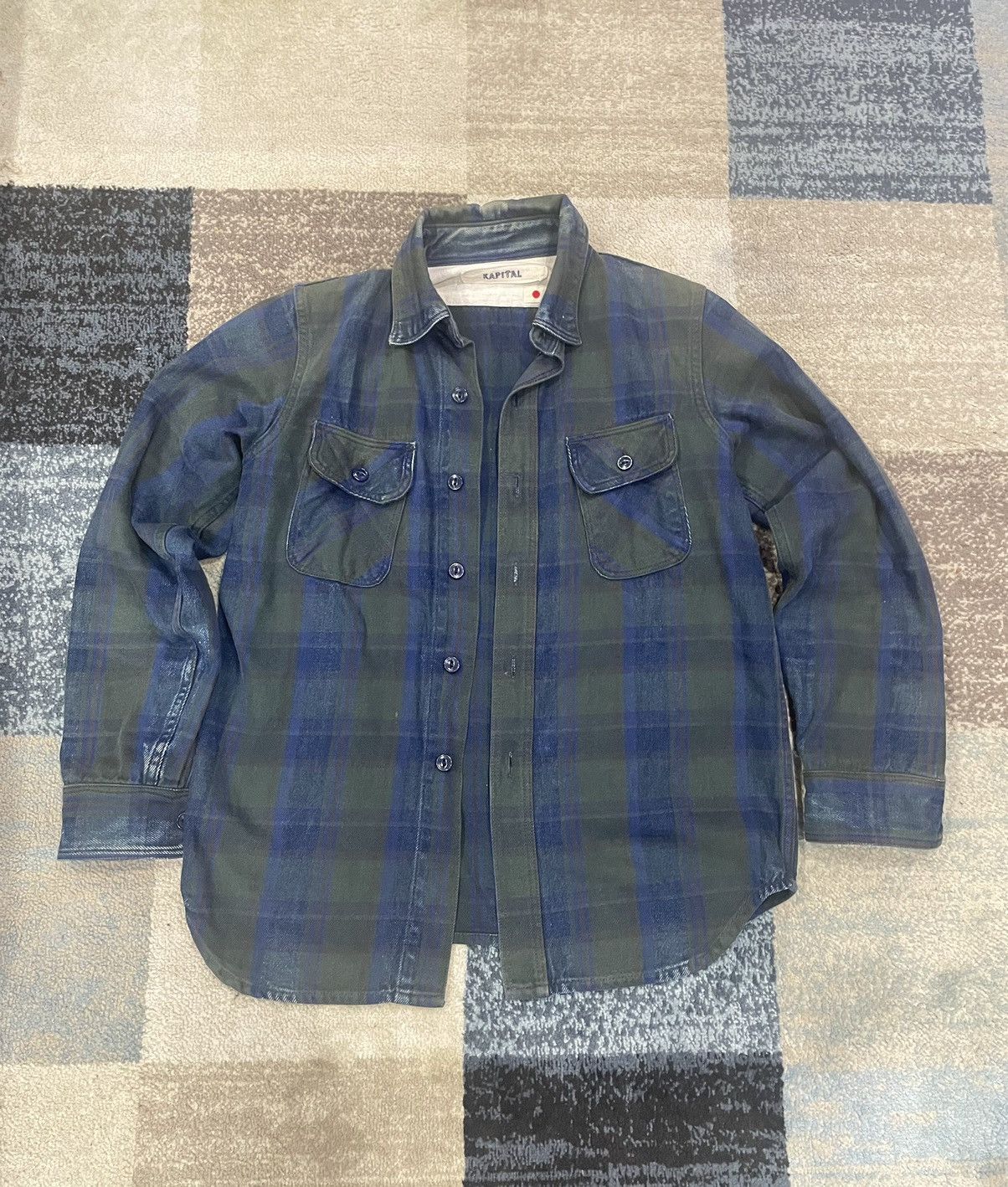 image of Kapital Hiro Hirata Flannel, Men's (Size Medium)