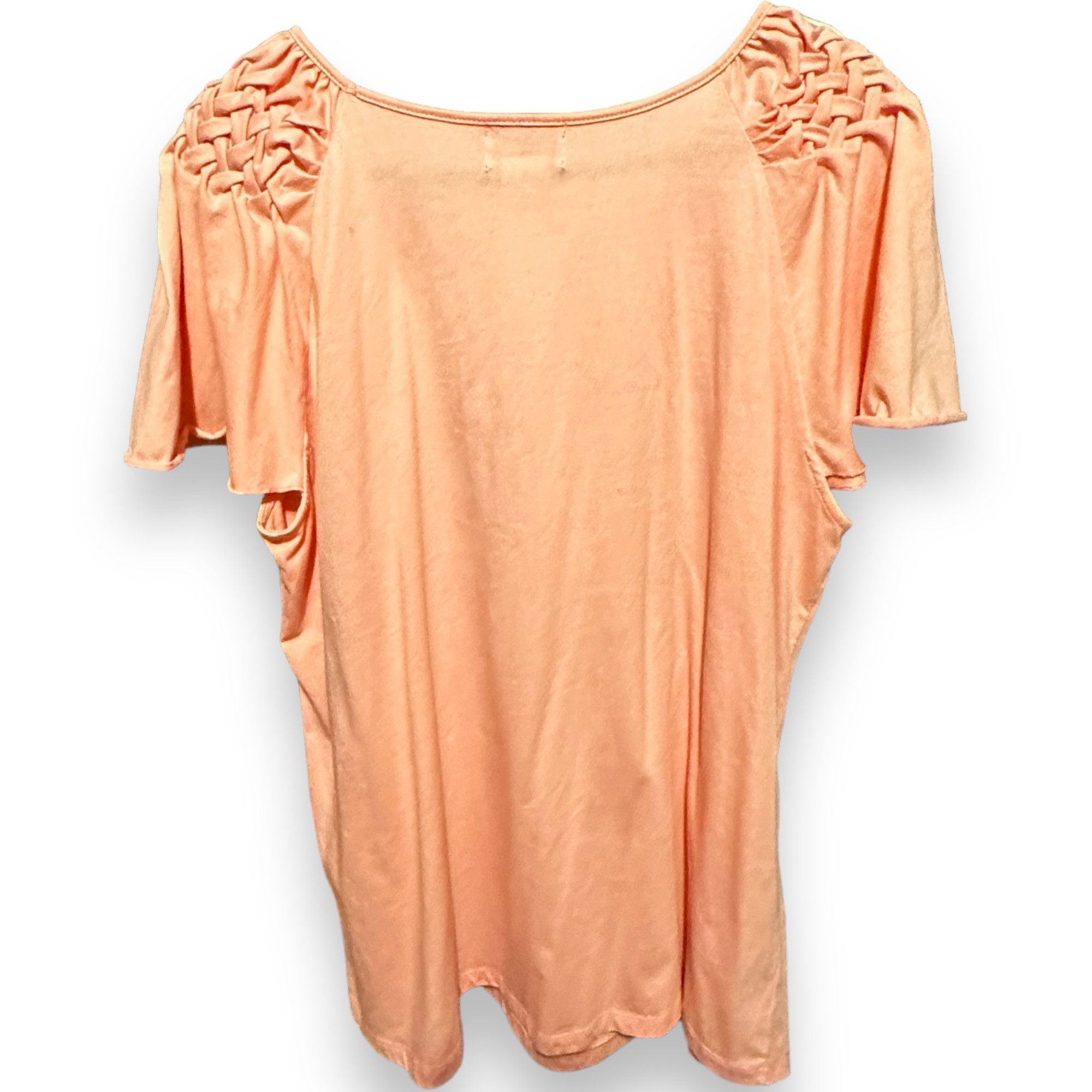 Vintage Toffee Apple XXL Bubble Gum Pink Ruched Cap Sleeve Flowing T Size XXL / US 16-18 / IT 52-54 - 3 Thumbnail