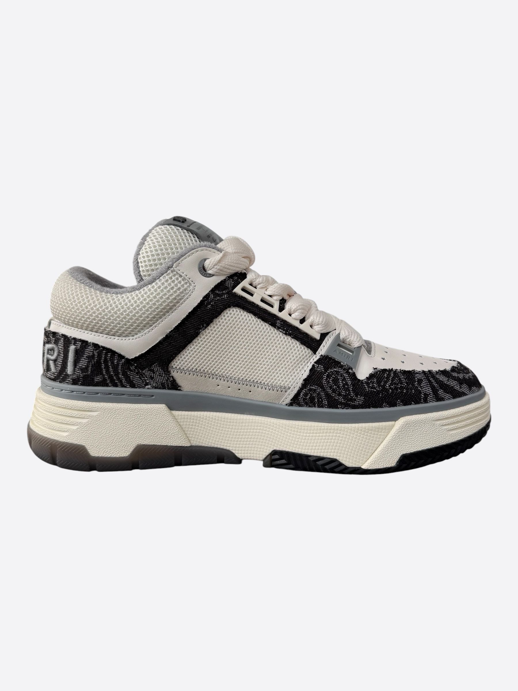 Amiri Amiri White & Black Bandana Denim MA-1 Sneakers Size US 14 / EU 47 - 5 Thumbnail