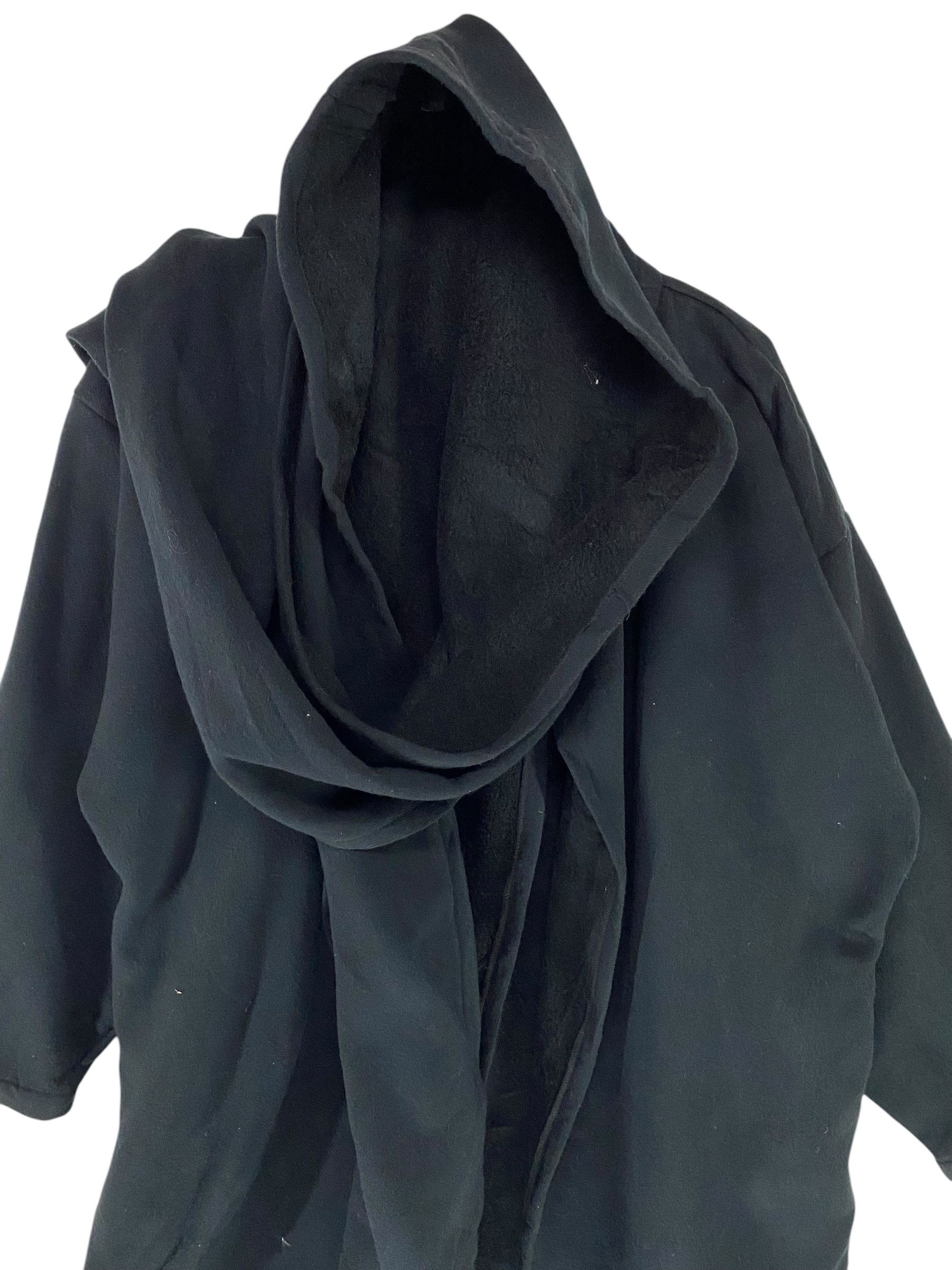 Other 1980s Norma Kamali shawl scarf hoodie wrap coat Size US M / EU 48-50 / 2 - 6 Thumbnail