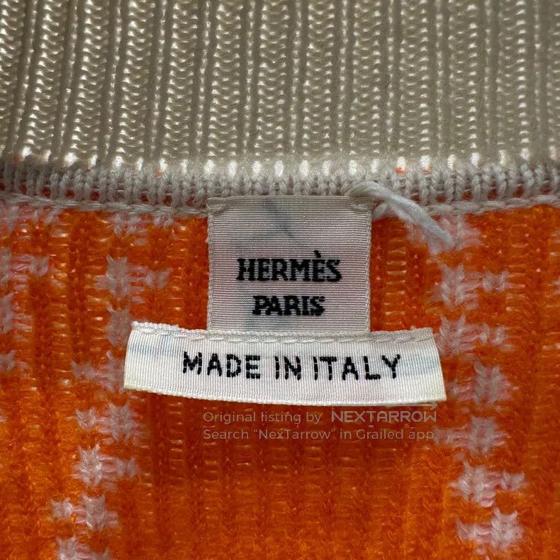 Hermes Hermes Polka dot slogan letter cashmere cardigan Size XXS / US 00 / IT 34 - 3 Thumbnail
