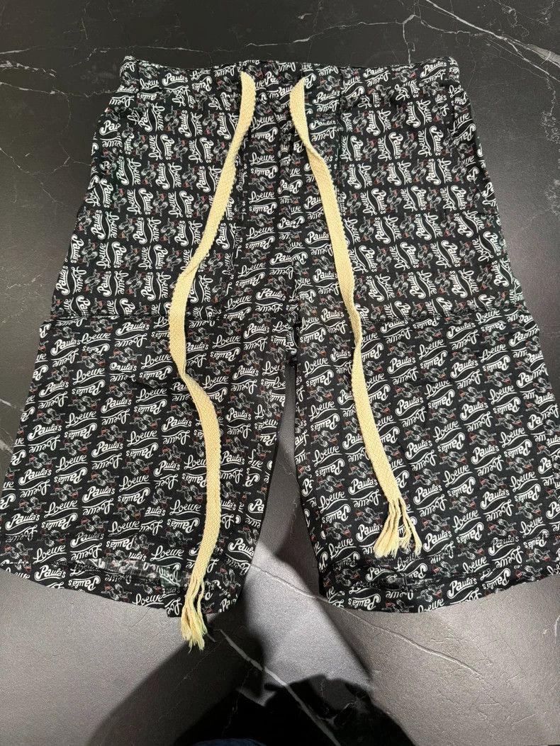 Loewe LOEWE sizeS Full logo shorts cotton linen texture Size US 26 / EU 42 - 1 Thumbnail