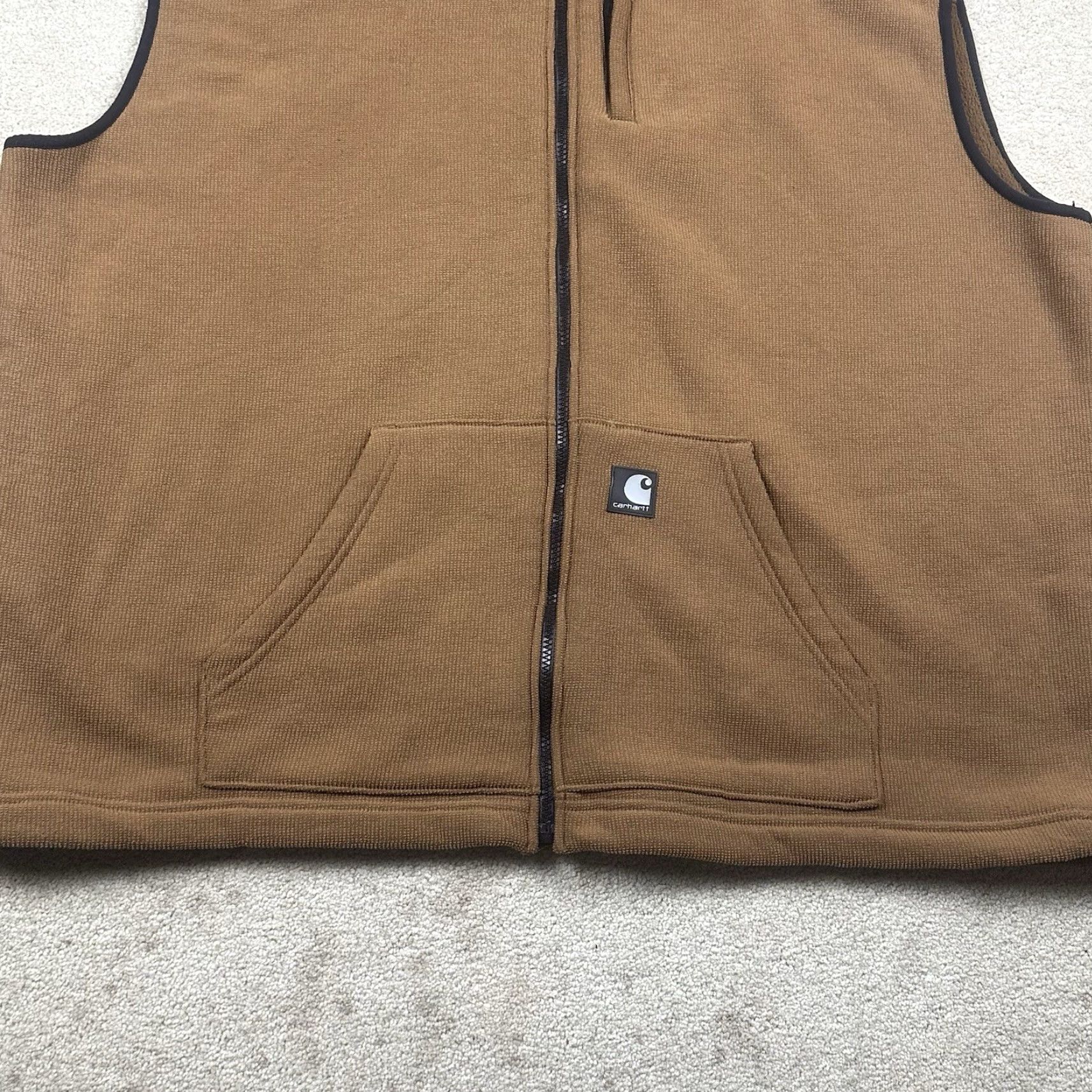Carhartt Carhartt Vest Mens 3XL V28 BUC Duck Brown Textured Windbreaker All Seasons Pockets Zip Regular Size US XXL / EU 58 / 5 - 4 Thumbnail